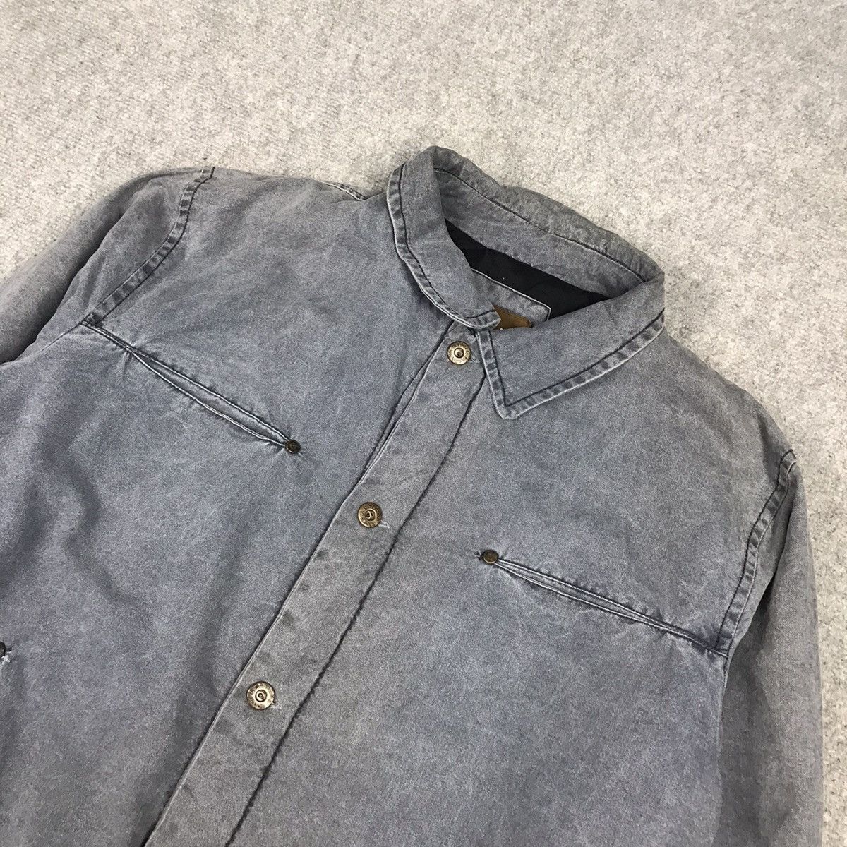 Dolce & Gabbana × Vintage OG DOLCE & GABBANA D&G GRAY BLUE SUN FADED BUTTON JACKET Size US M / EU 48-50 / 2 - 2 Thumbnail