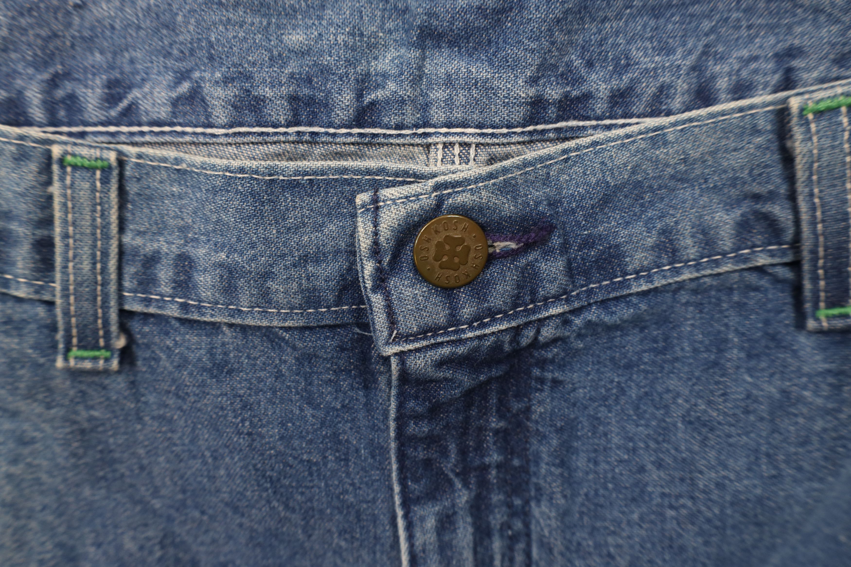 Vintage Vintage 90s OshKosh B'Gosh Fit Dungaree Denim Shorts USA Size US 38 / EU 54 - 8 Thumbnail