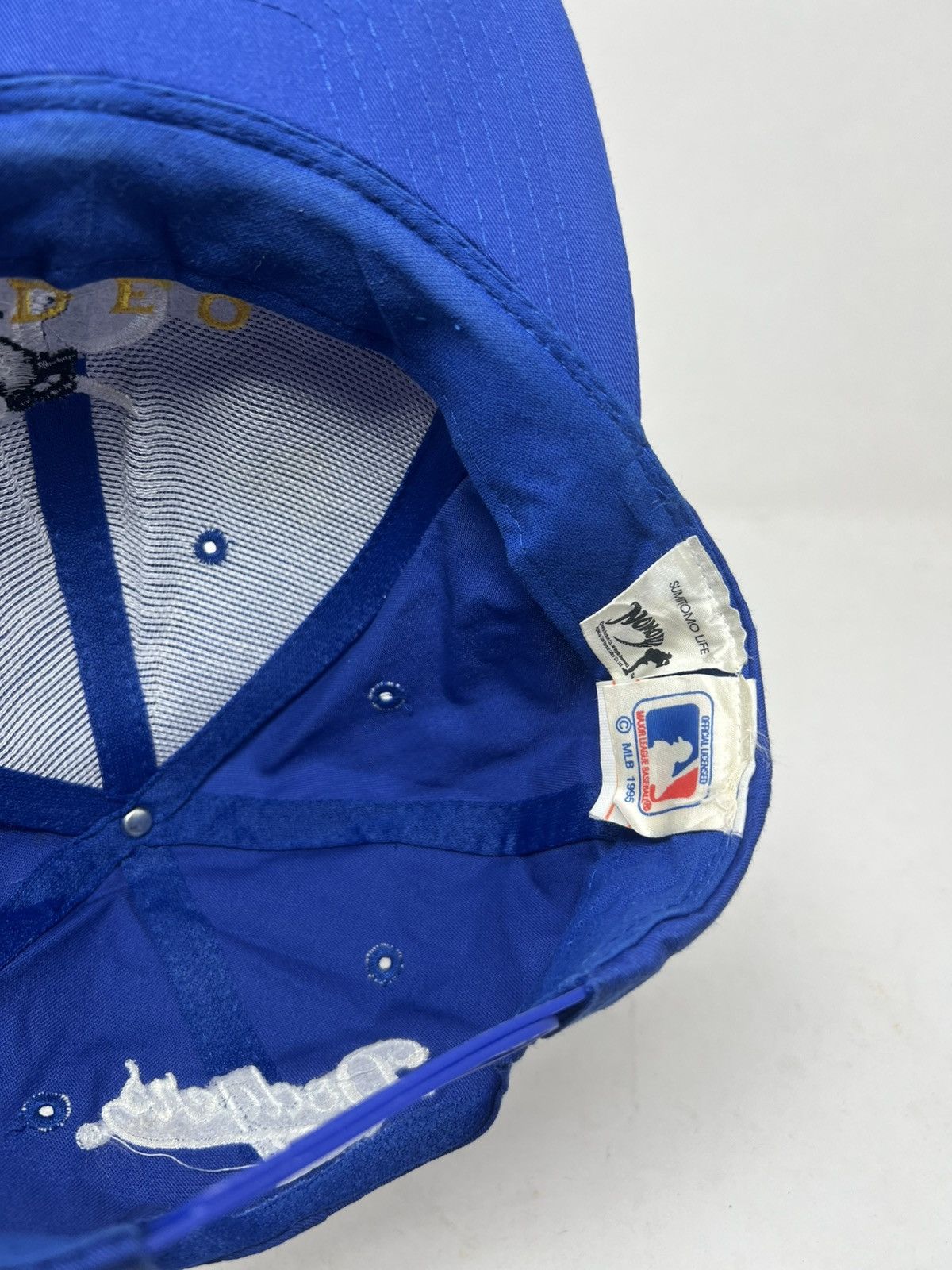 Vintage Vintage Hideo Nomo Dodgers MLB Nissin Cap Size ONE SIZE - 9 Thumbnail