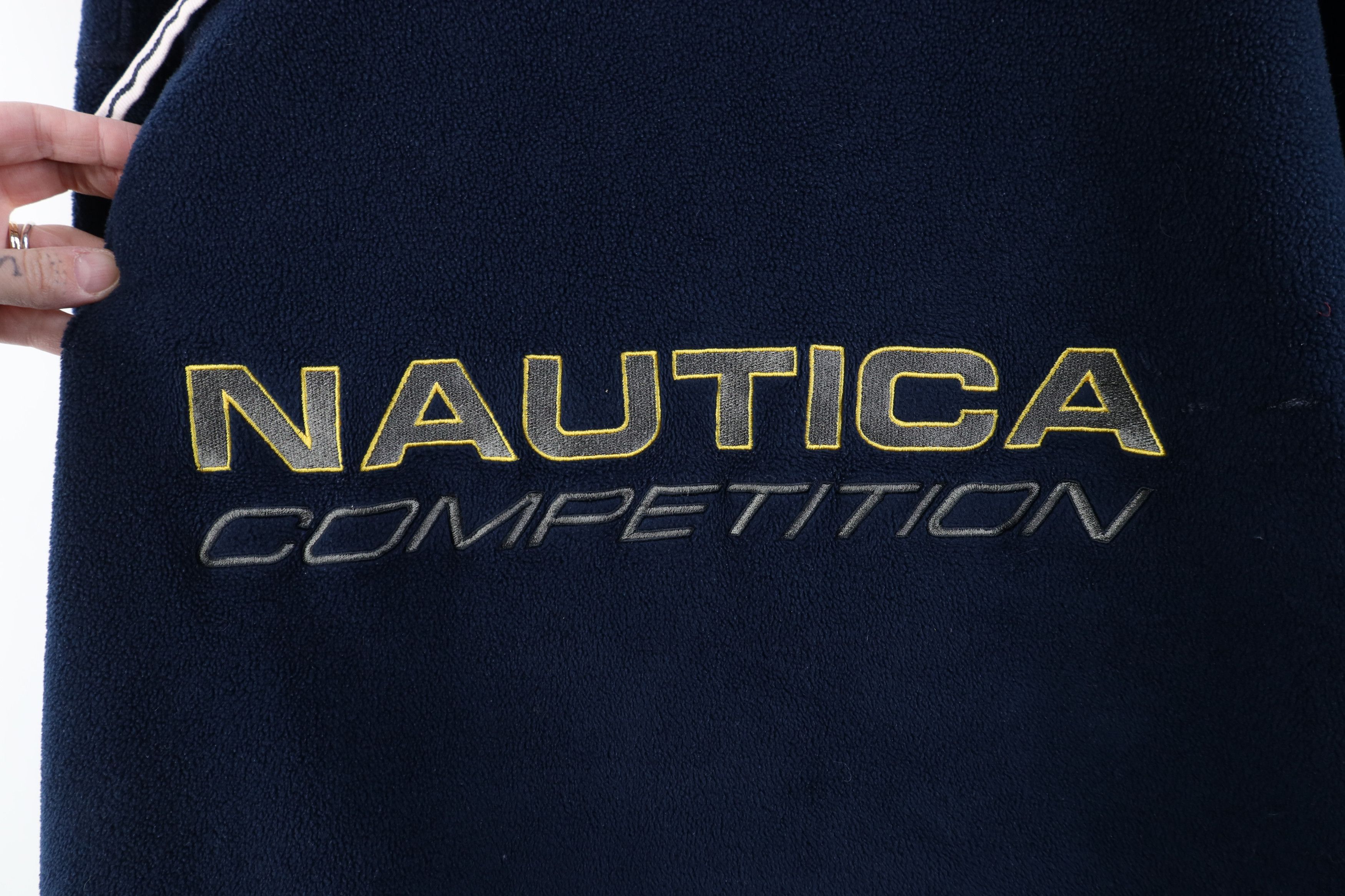 Nautica Vintage 90s Nautica Competition Spell Out Fleece Hoodie Blue Size US XXL / EU 58 / 5 - 4 Thumbnail