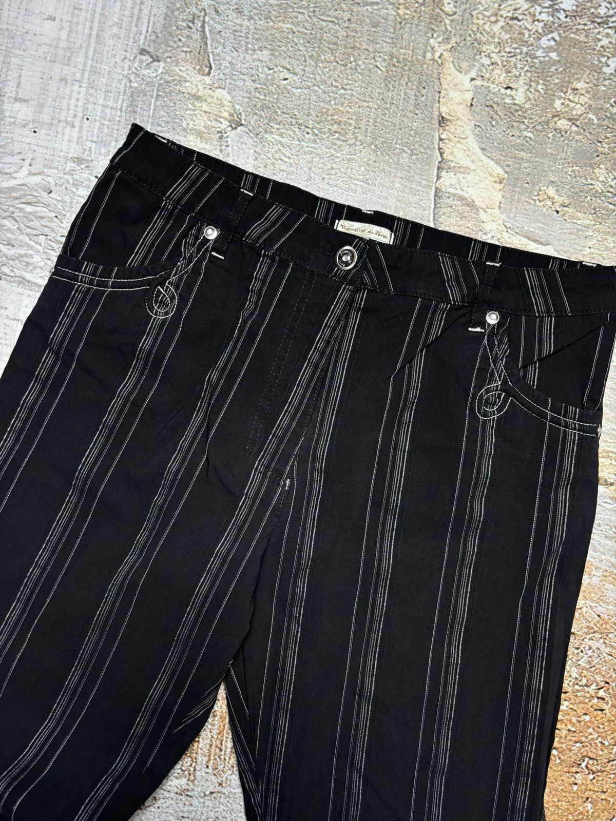 Japanese Brand × Vintage French striped vintage pants Size 28" / US 6 / IT 42 - 6 Thumbnail