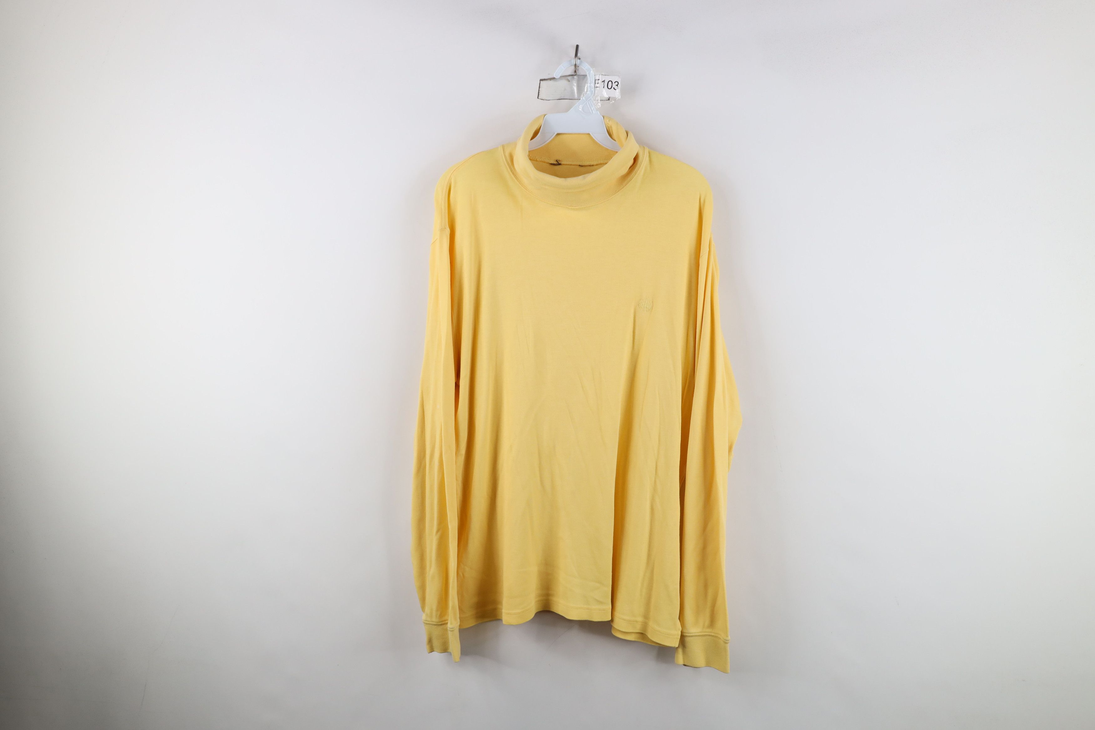 Brooks Brothers Vintage 90s Brook Brothers Turtleneck T-Shirt Yellow Cotton Size US L / EU 52-54 / 3 - 1 Thumbnail