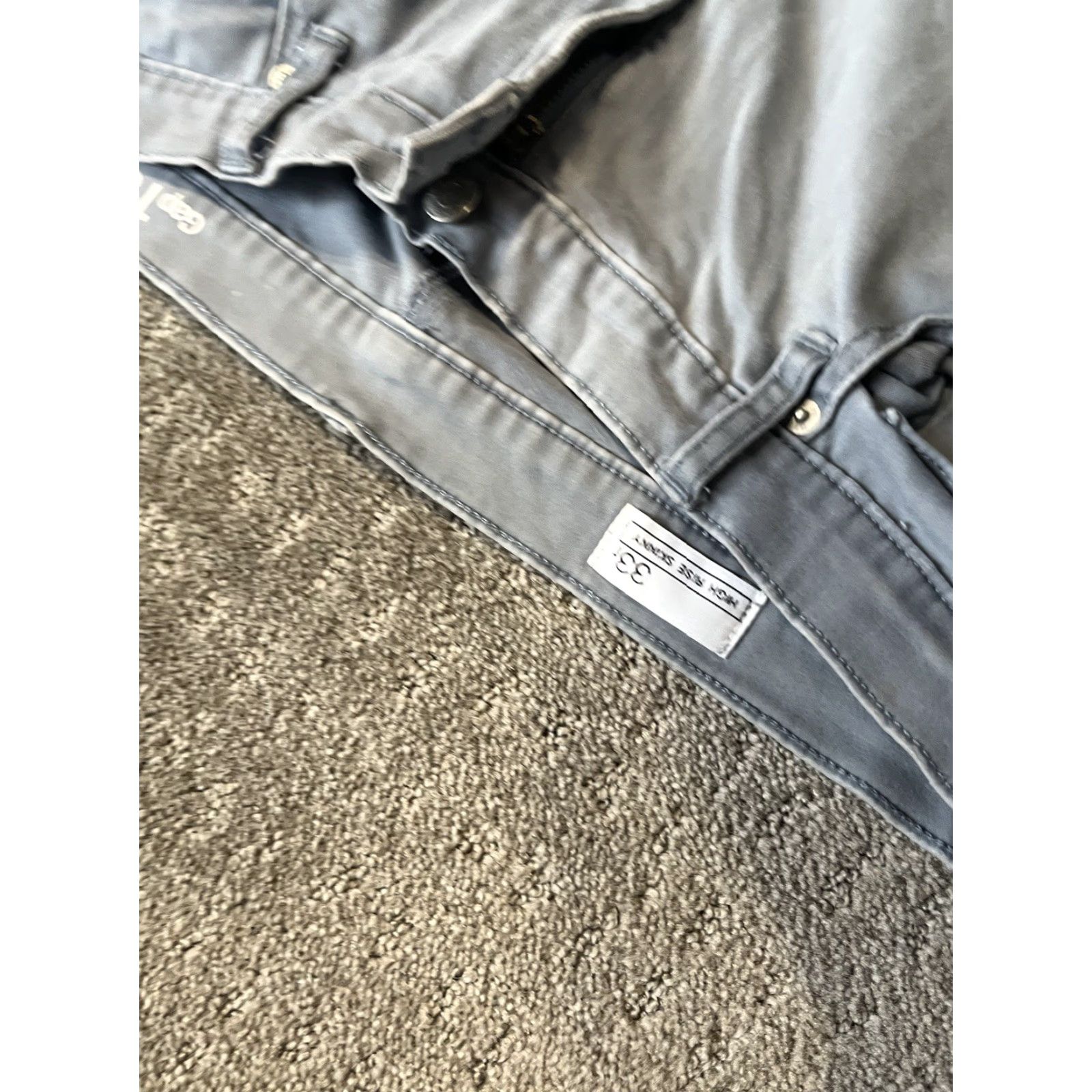 Gap Women’s Gap 1969 High Rise Skinny Jeans Size 33R Stretch Denim Gray Size 24" / US 00 / IT 34 - 5 Thumbnail