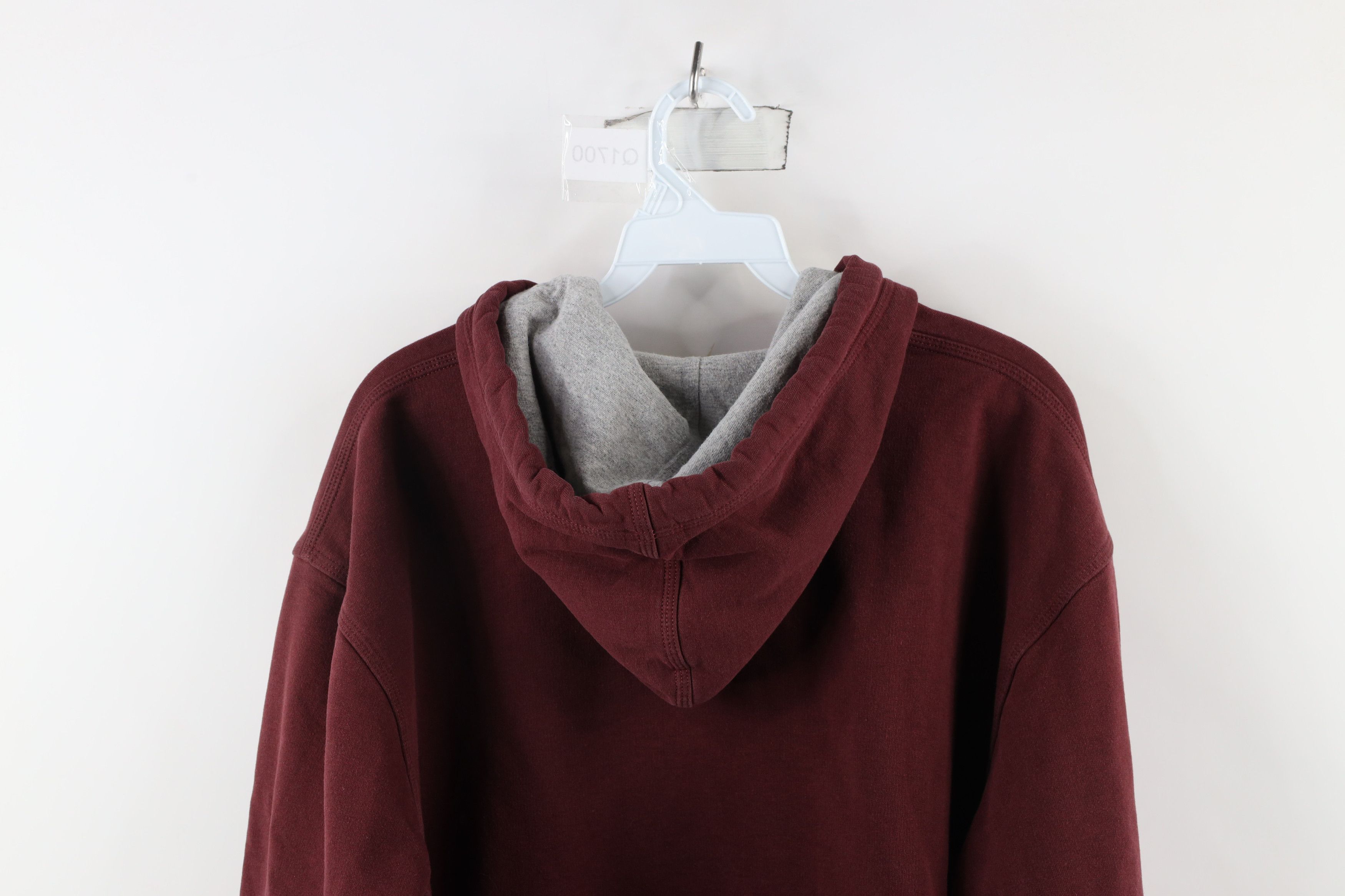 Champion × Vintage Vintage Champion Faded Monochrome Hoodie Sweatshirt Maroon Size US L / EU 52-54 / 3 - 10 Thumbnail