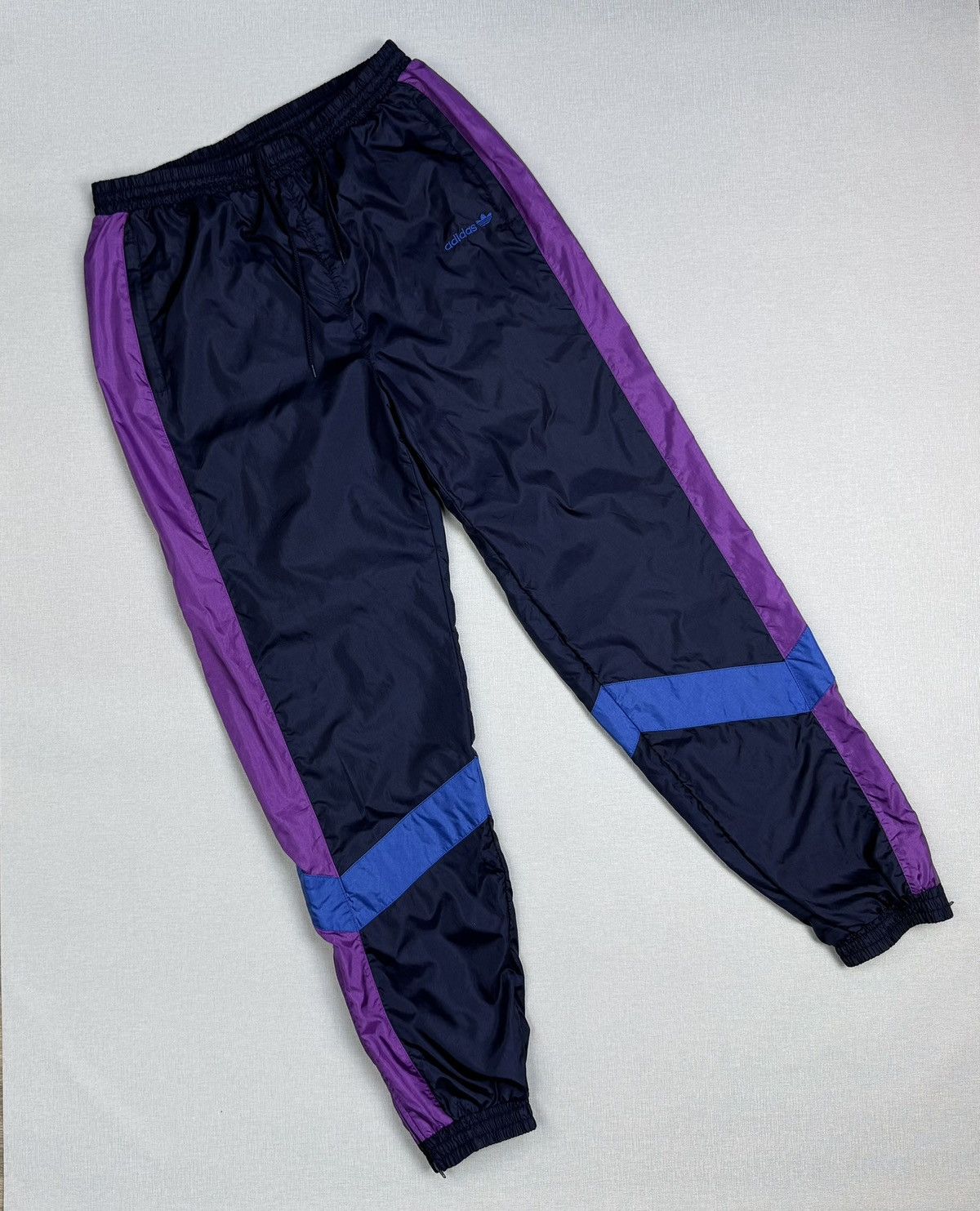 Adidas × Vintage Vintage Adidas Retro Track Nylon Pants Men’s size L Size US 34 / EU 50 - 1 Thumbnail