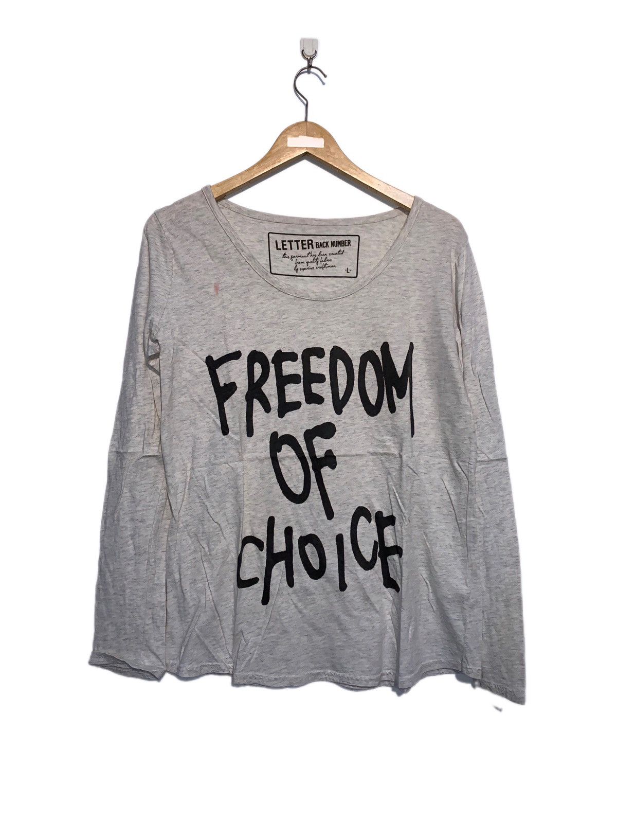 Japanese Brand Latter Back Number x fredom of choice Size US L / EU 52-54 / 3 - 1 Thumbnail