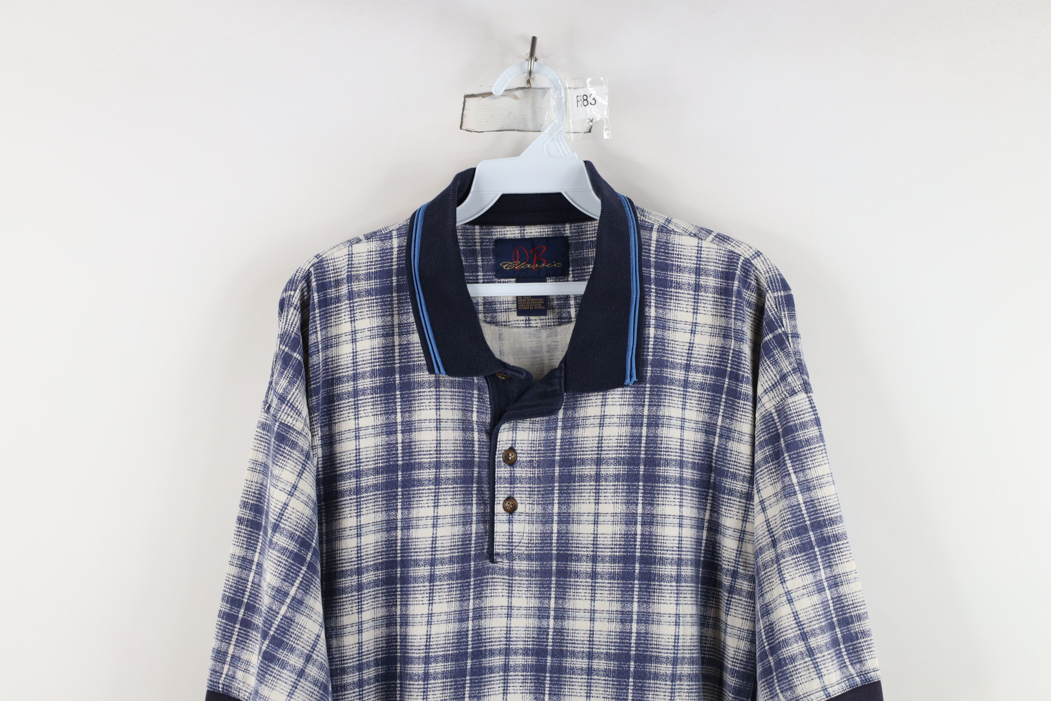 Vintage Vintage 90s Streetwear Fit Collared Golf Polo Shirt Plaid Size US XL / EU 56 / 4 - 2 Thumbnail