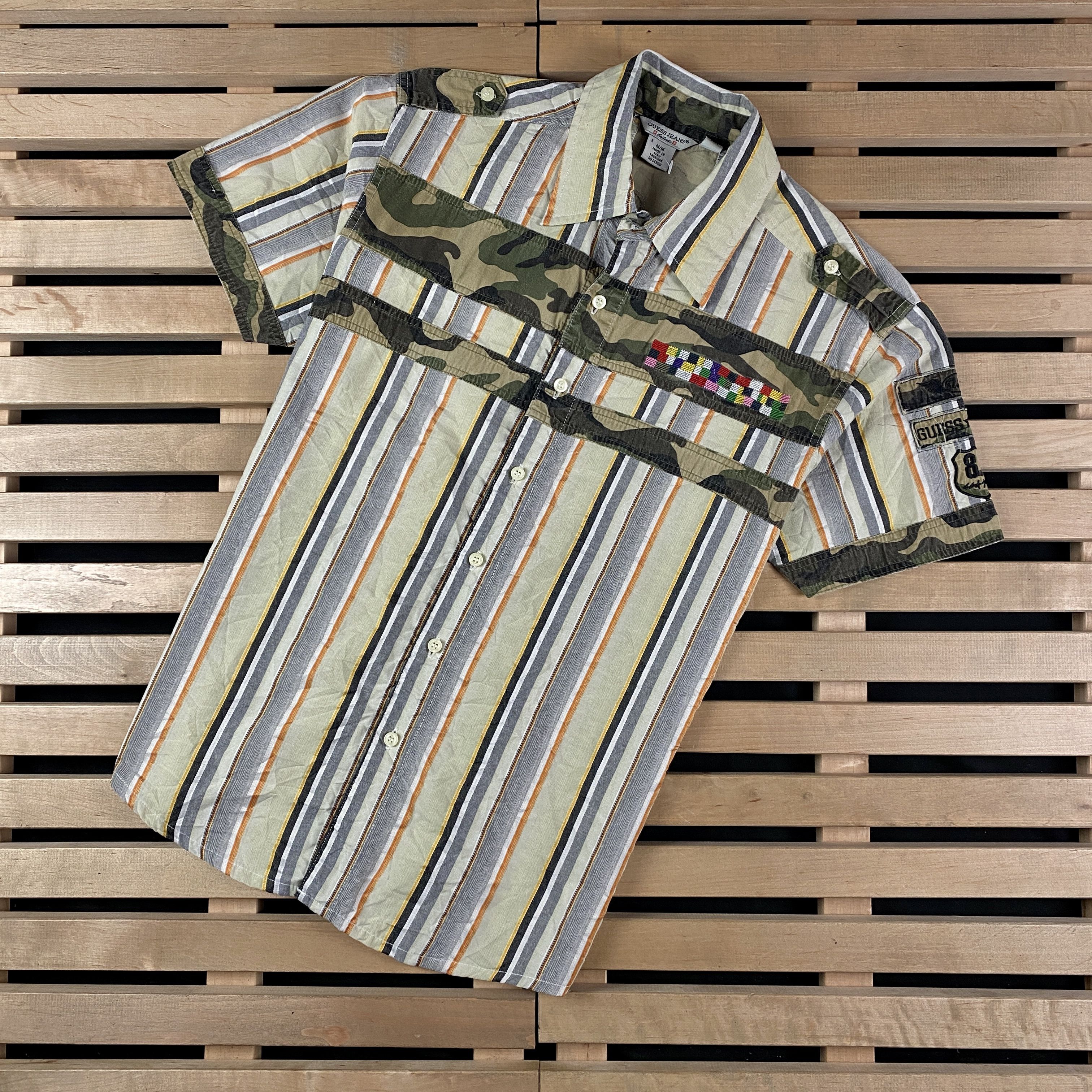 Guess Men’s Shirt Short Sleeve Guess Jeans Military Size M Size US M / EU 48-50 / 2 - 1 Thumbnail