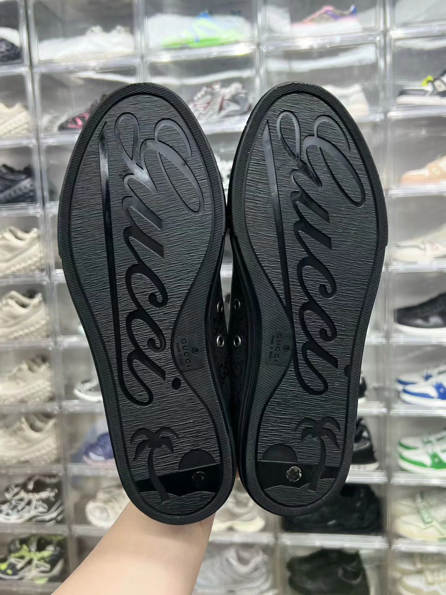 Gucci GUCCI Canvas All Over Print Black 40.5 Size US 7.5 / EU 40-41 - 8 Thumbnail