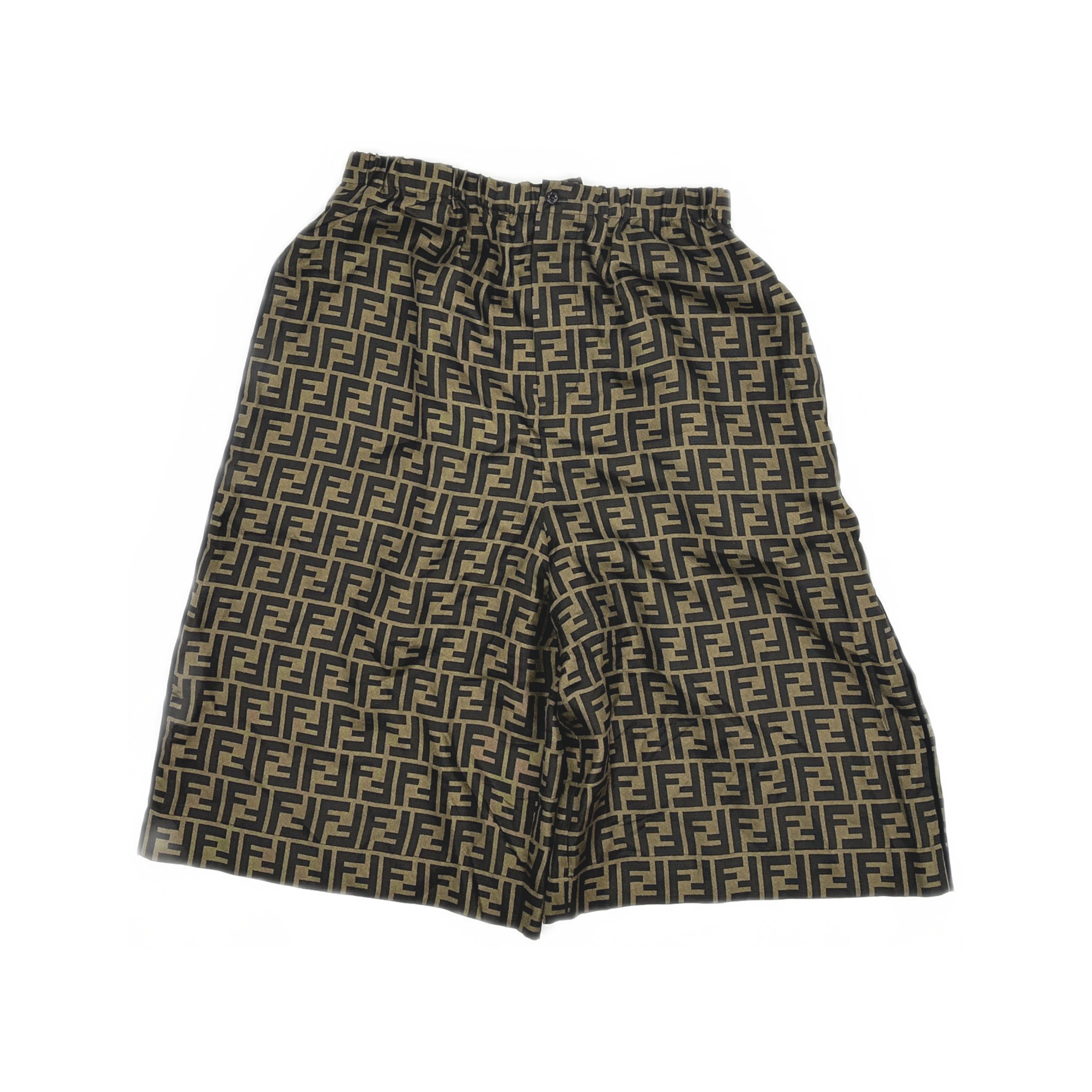 Fendi Fendi FF Logo Silk Shorts Size 40 Size 27" / US 4 / IT 40 - 1 Thumbnail