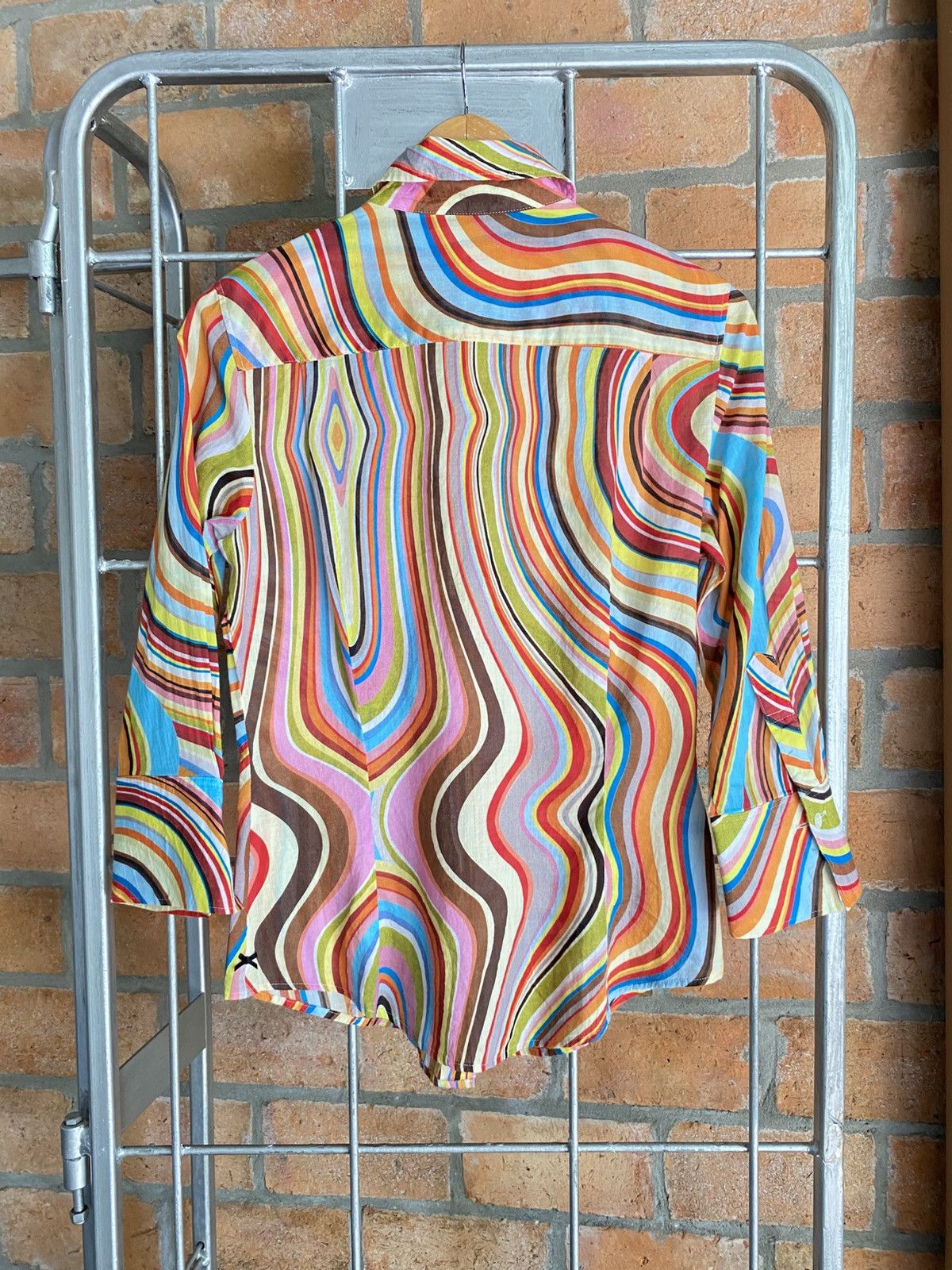 Paul Smith Paul Smith BLACK Multicolor Psychedelic Wave Shirt Size S / US 4 / IT 40 - 23 Thumbnail