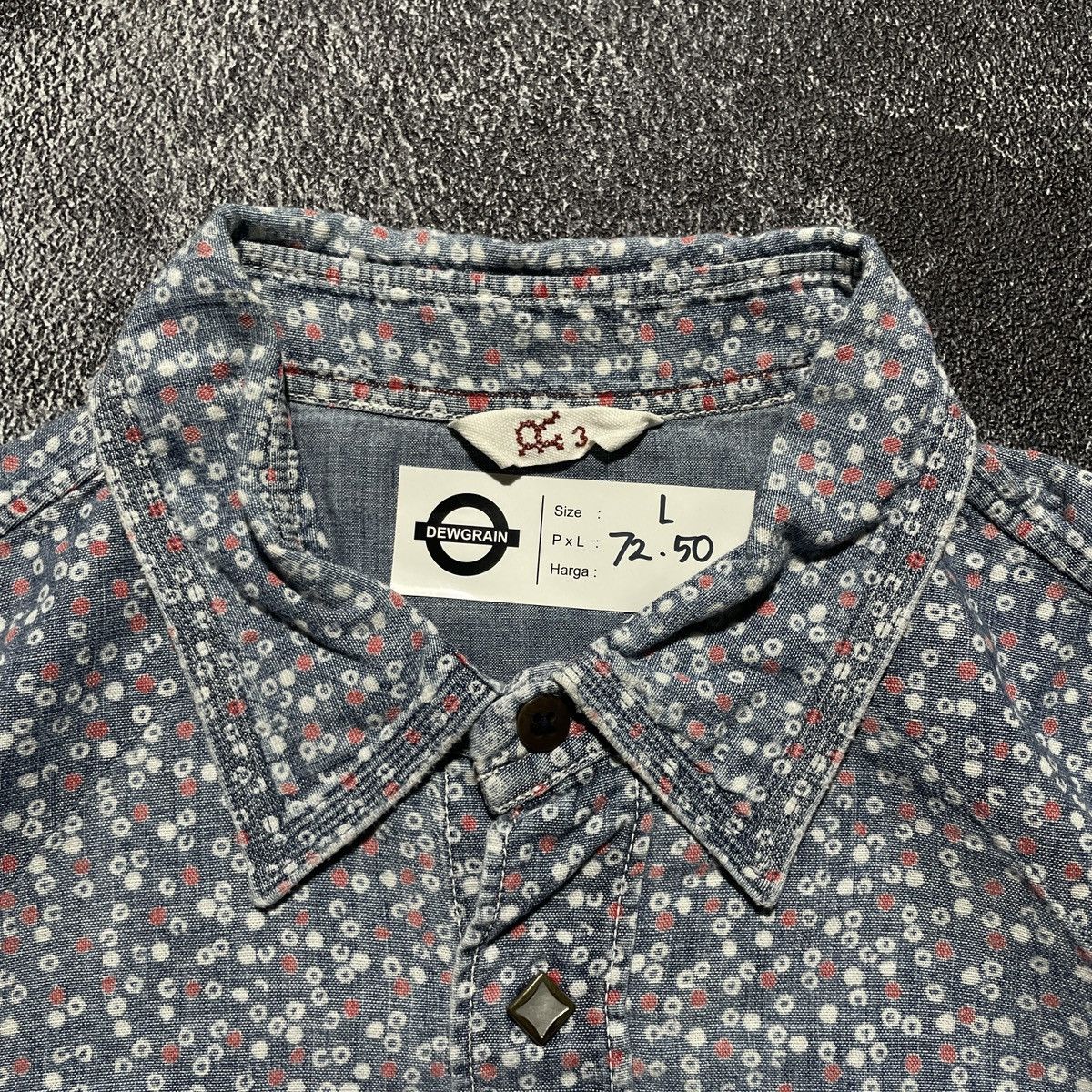 45rpm Vintage Double Pocket Shirt Pattern Shirts 45RPM Size US L / EU 52-54 / 3 - 4 Thumbnail