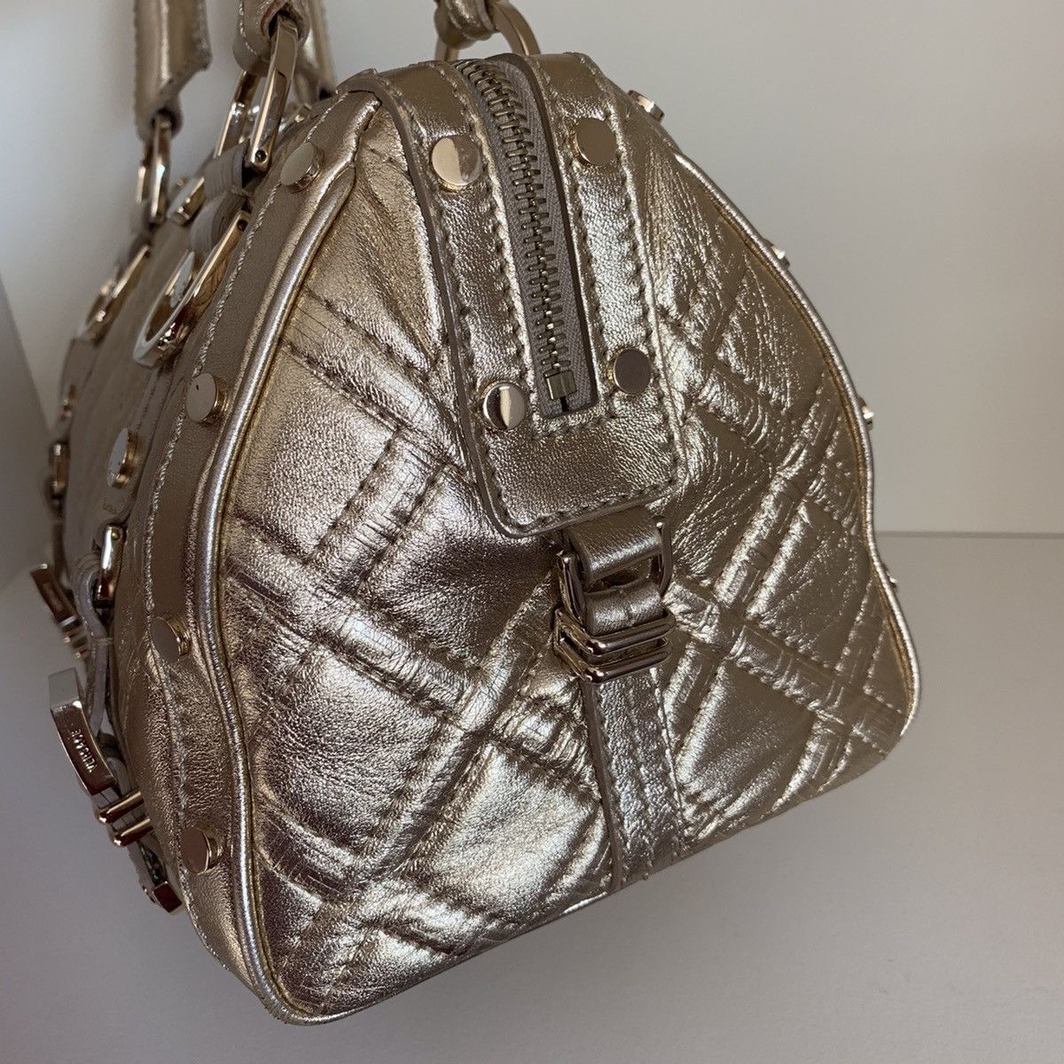 Versace Versace gold quilted leather bag Size ONE SIZE - 2 Thumbnail