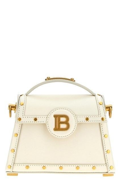 Balmain BALMAIN B-buzz Dynasty Small White Leather Shoulder Bag New Size ONE SIZE - 1 Thumbnail