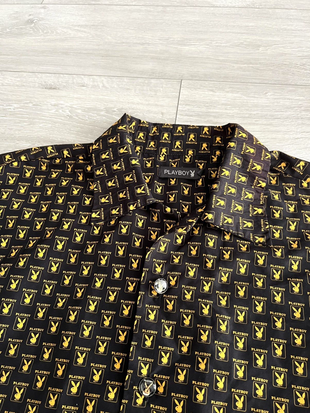Playboy VTG 90s Playboy Magazine Monogram Logo Button Up Shirt Rare Size US M / EU 48-50 / 2 - 3 Thumbnail