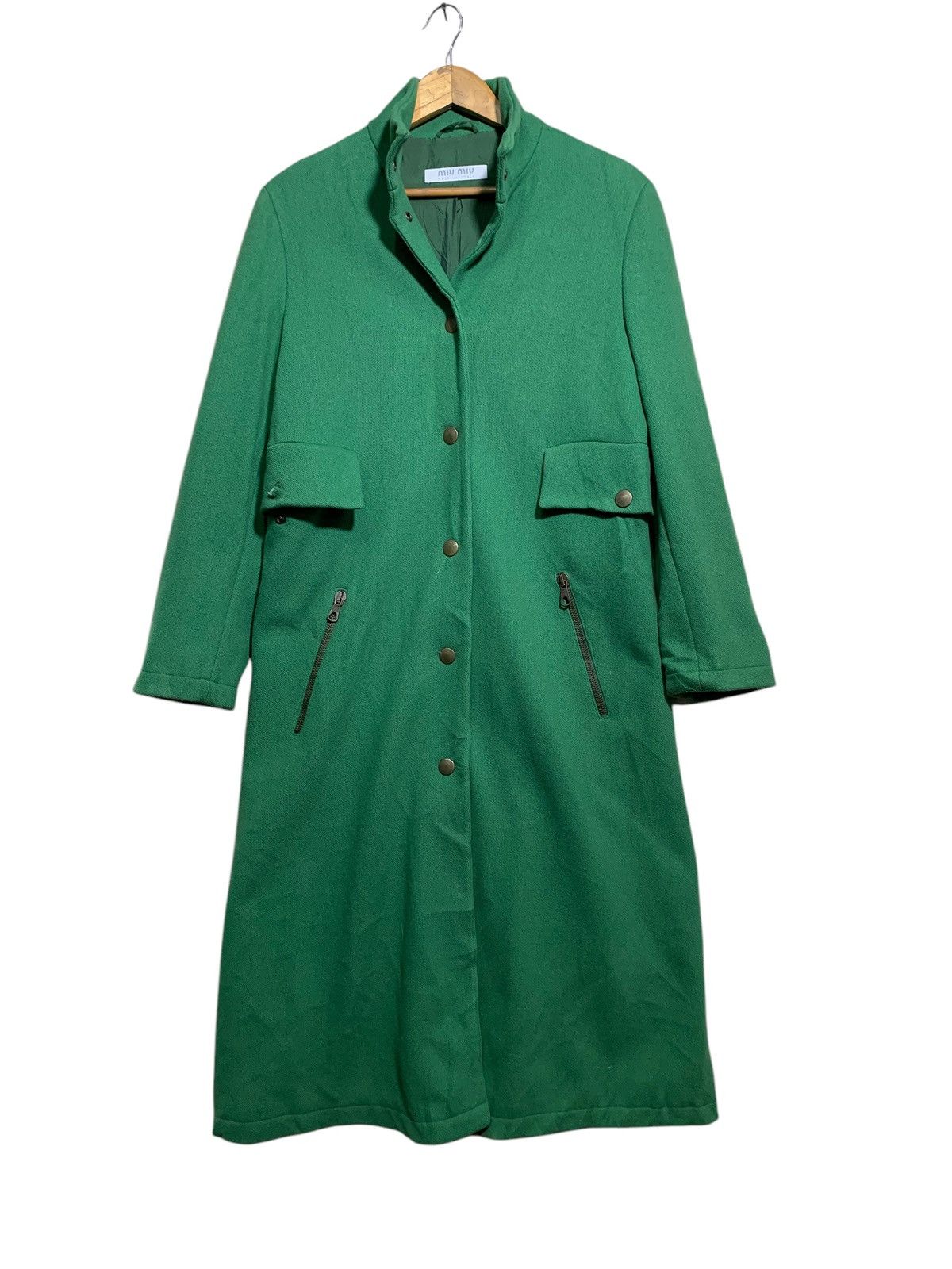 Miu Miu 🔥MIU MIU ITALY GREEN OVERCOATS JACKETS Size M / US 6-8 / IT 42-44 - 2 Thumbnail