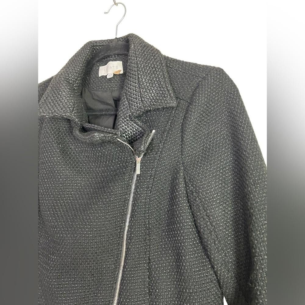 Designer 1. State l Tweed Black Moto Jacket Medium Size M / US 6-8 / IT 42-44 - 3 Thumbnail