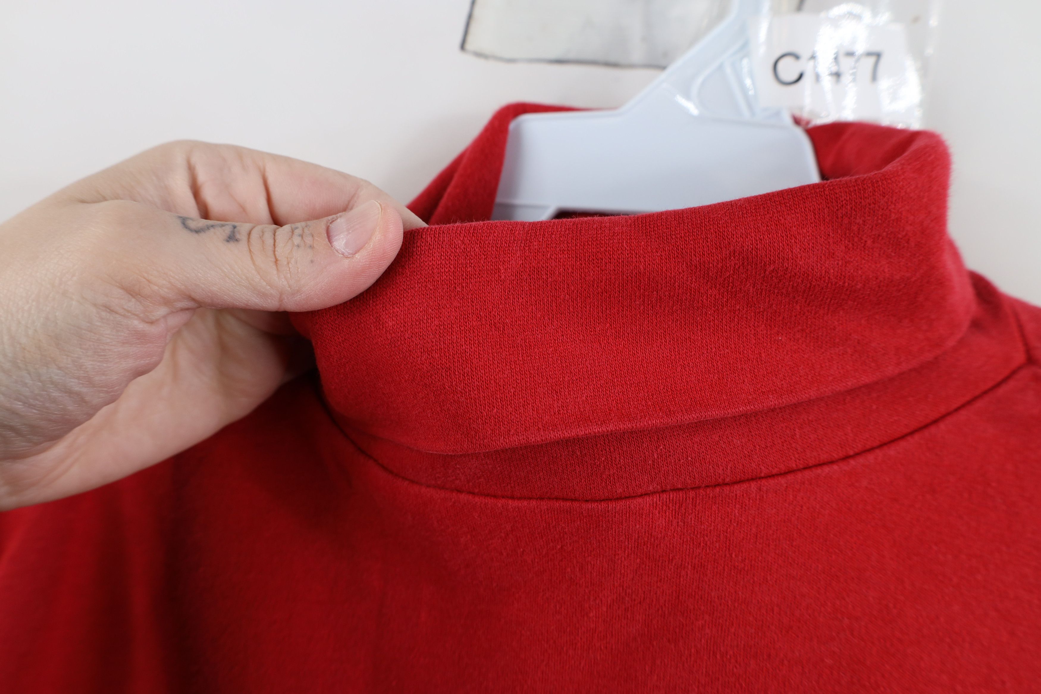 Vintage Vintage 90s Streetwear Blank Long Sleeve Turtleneck T-Shirt Size L / US 10 / IT 46 - 5 Thumbnail