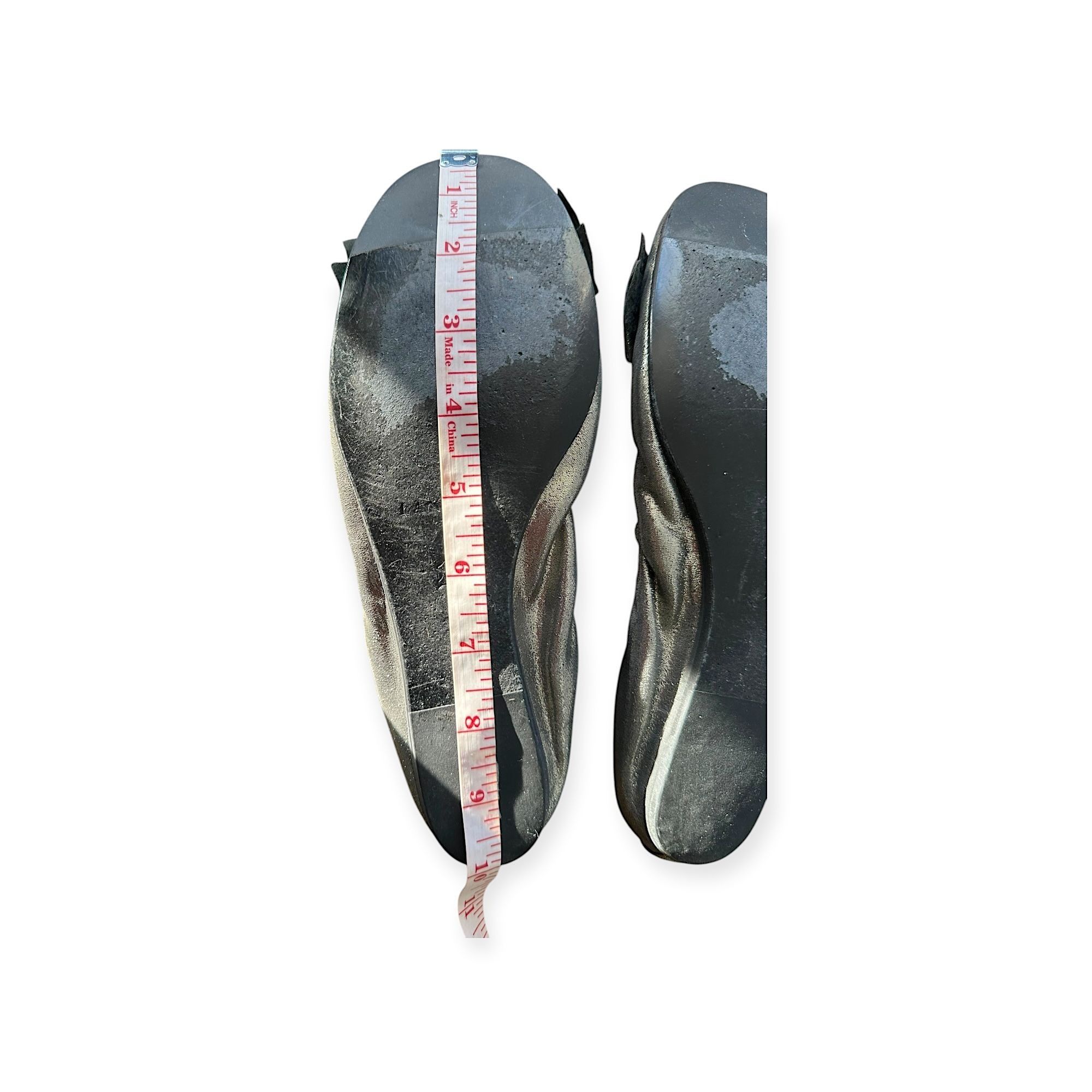 Lanvin Lanvin Classic Ballerina Flats with Oversized Bows. Pewter l Size US 9 / IT 39 - 10 Thumbnail