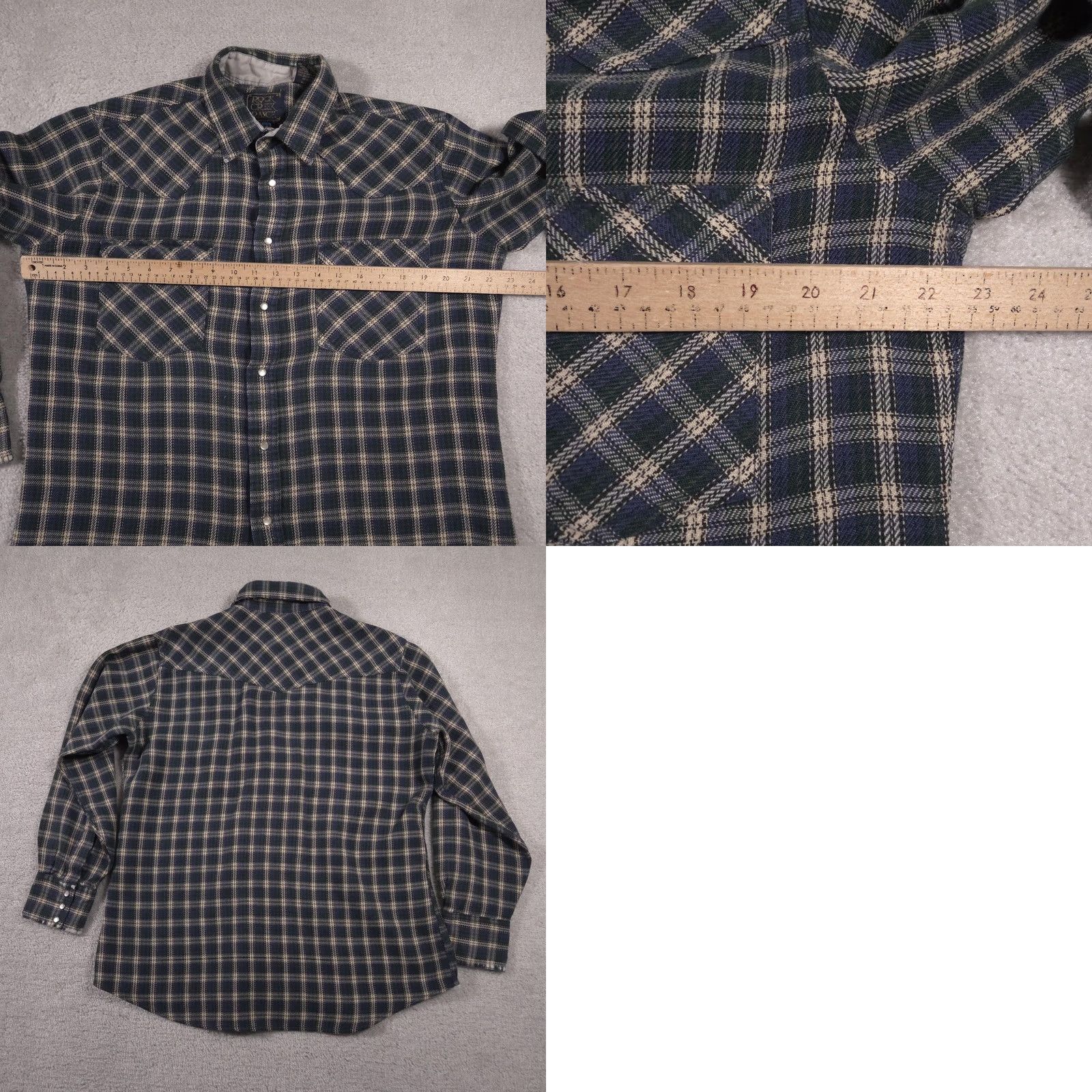 Vintage VINTAGE Rock Creek Ranch Shirt Mens Large Plaid Pearl Snap Western Look Cowboy Size US L / EU 52-54 / 3 - 10 Thumbnail