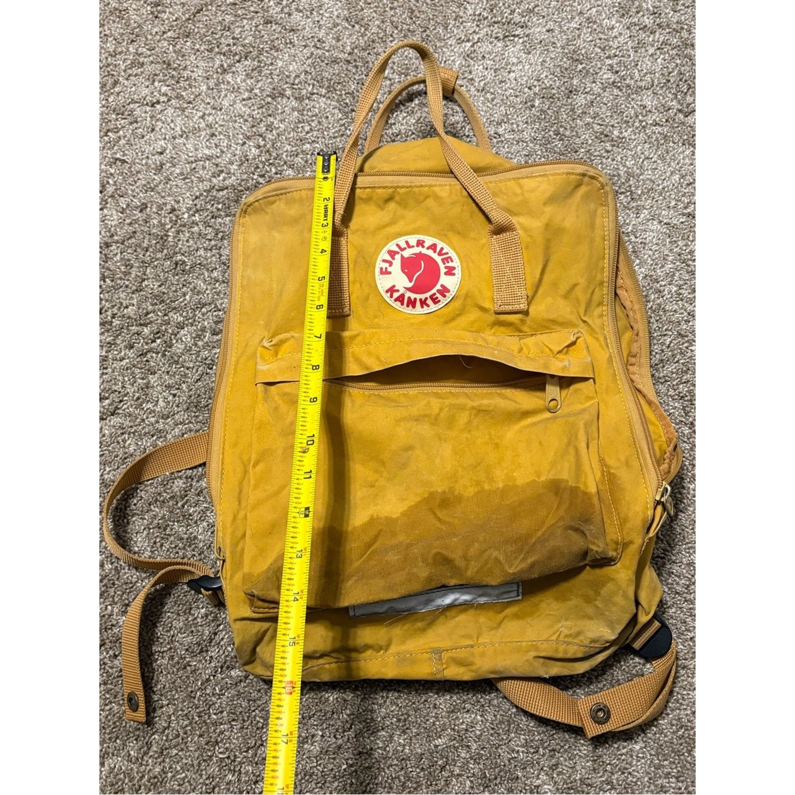 Fjallraven (Fjallraven Kanken) Yellow Backpack: 16” x 13” Size ONE SIZE - 5 Thumbnail