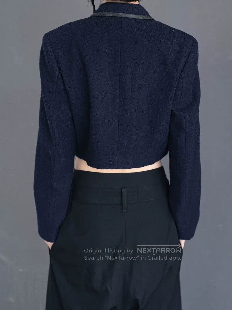 Comme des Garcons Comme Des Garcons Navy Blue Wool Coat Size S / US 4 / IT 40 - 3 Thumbnail
