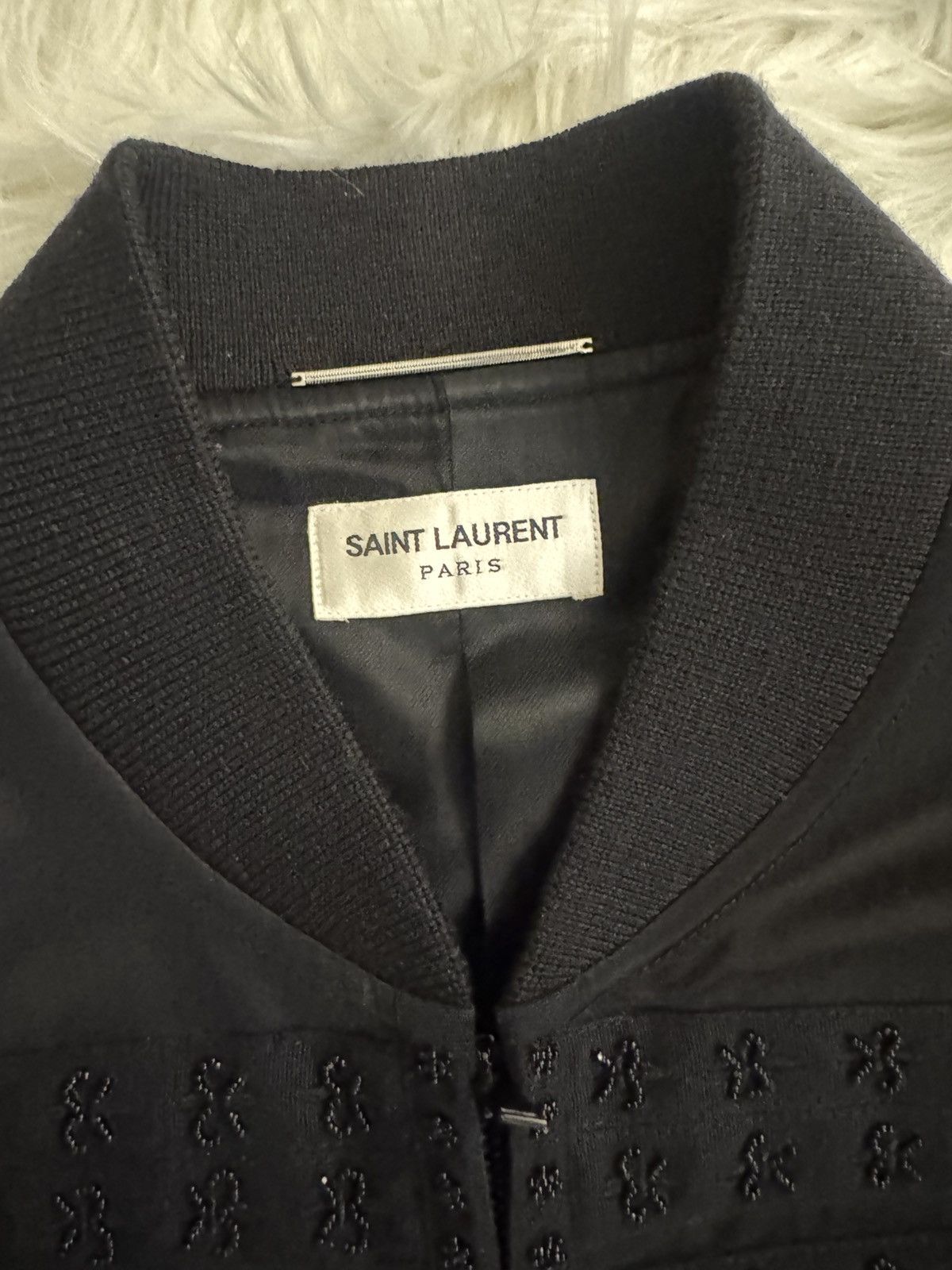 Saint Laurent Paris SAINT LAURENT PARIS FLEUR-DE-LYS OFFICER BOMBER Size US L / EU 52-54 / 3 - 6 Thumbnail