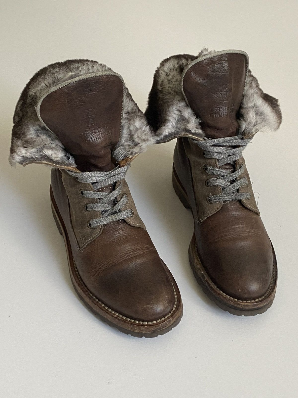 Brunello Cucinelli Brunello Cucinelli Shearling Lined Leather Winter Boots Y2k Size US 8 / IT 38 - 1 Thumbnail