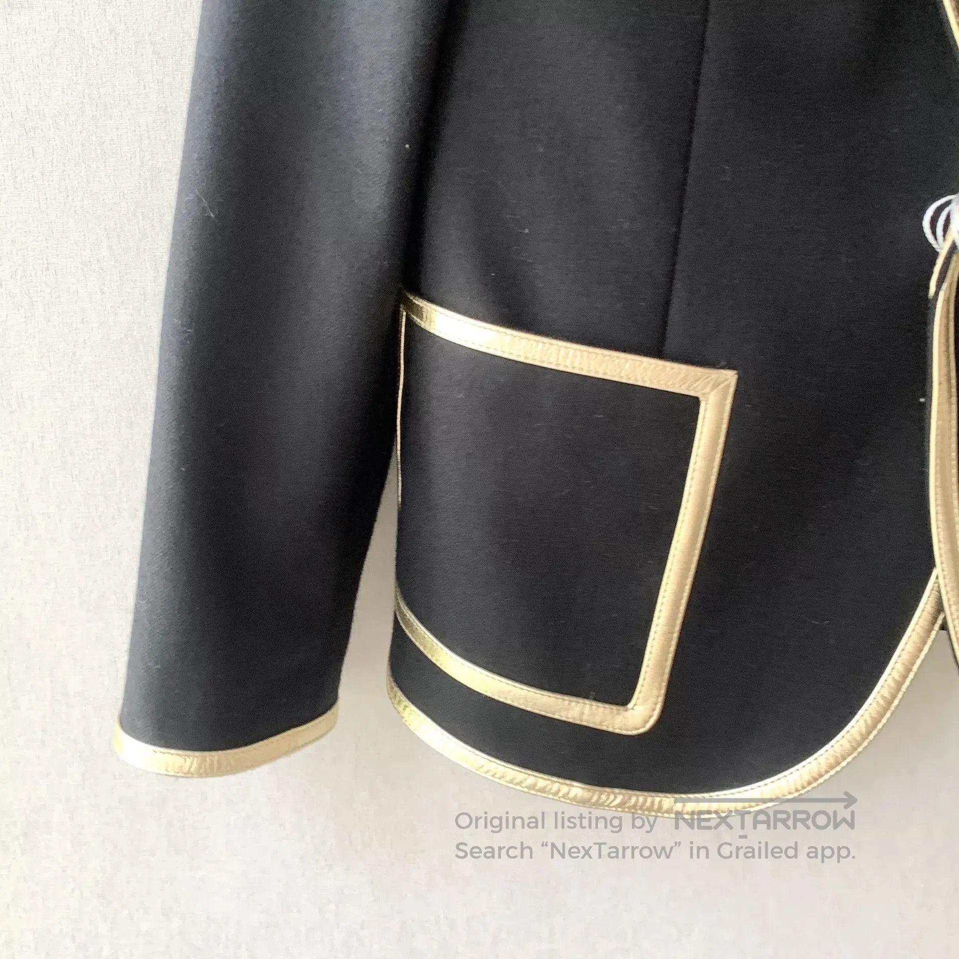Saint Laurent Paris Saint Laurent Black Blazer with Gold Trim. Size M / US 6-8 / IT 42-44 - 6 Thumbnail