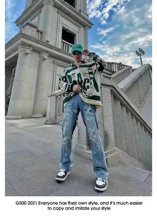 Japanese Brand × Jean Ripped Straight Flare Baggy Jeans Size US 32 / EU 48 - 1 Thumbnail