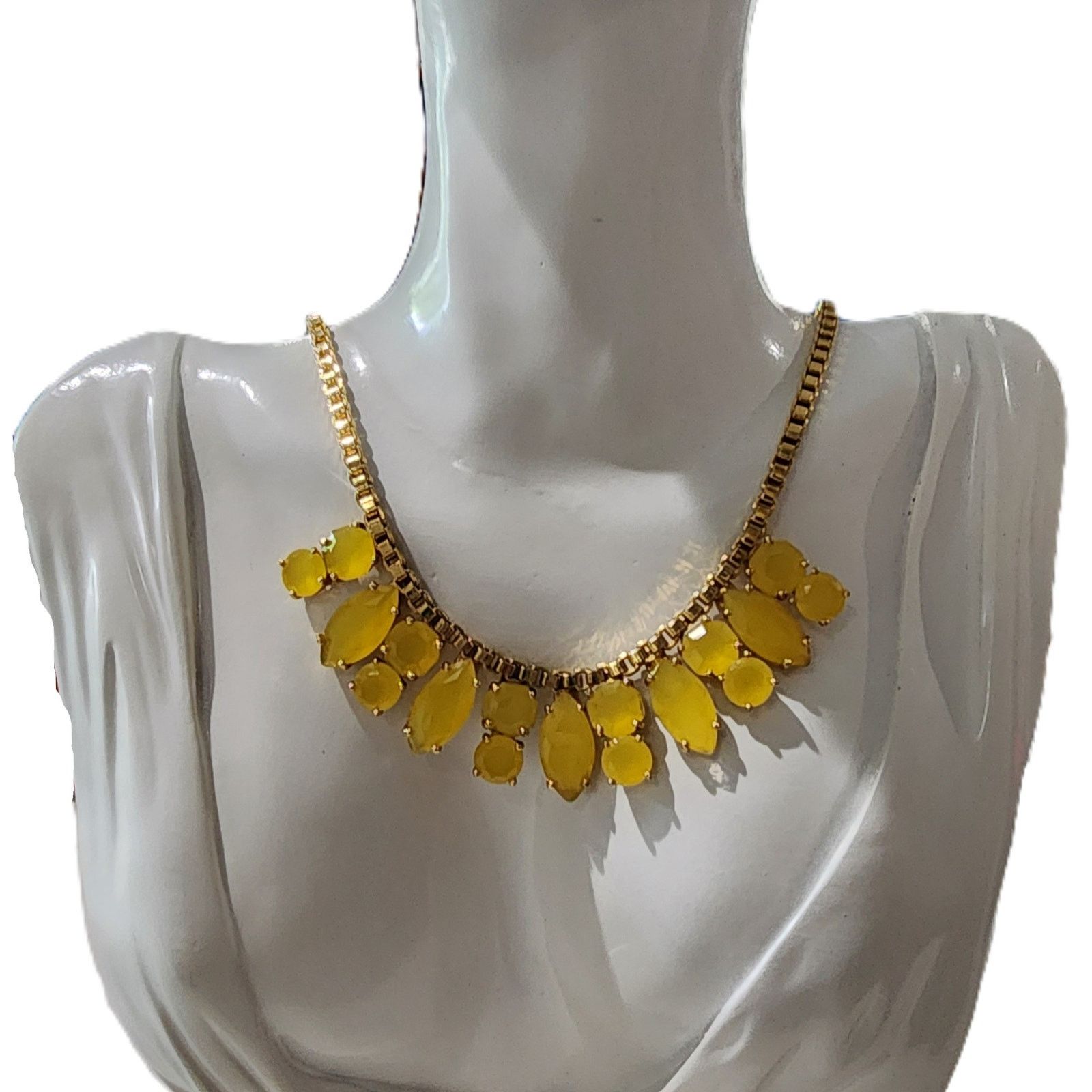 Kate Spade Kate Spade Neon Yellow Marquee Bib Statement Necklace Size ONE SIZE - 10 Thumbnail