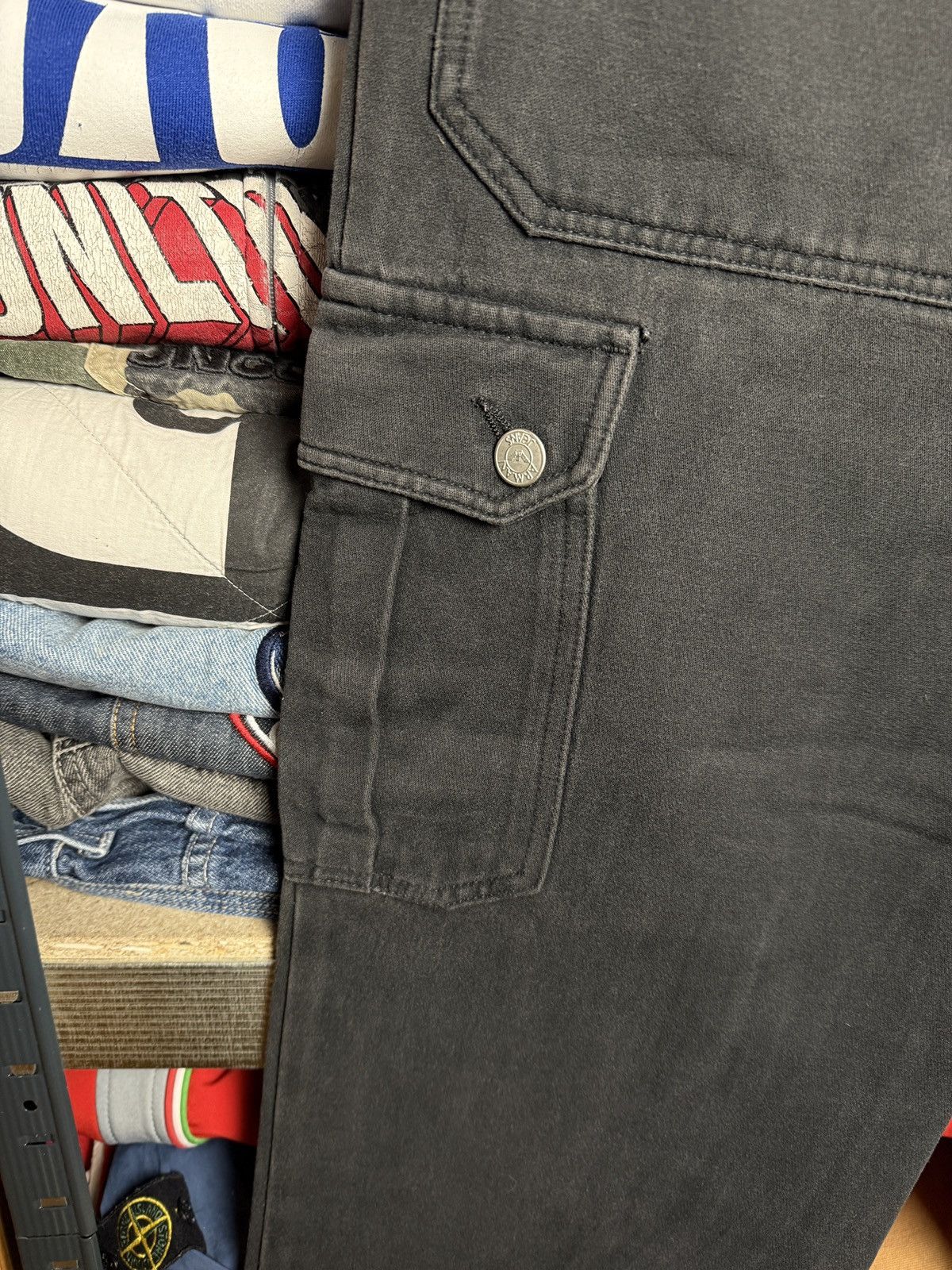 Armani Vintage Armani Jeans Metal Logo Black Denim Pants Size 32 Size US 32 / EU 48 - 5 Thumbnail