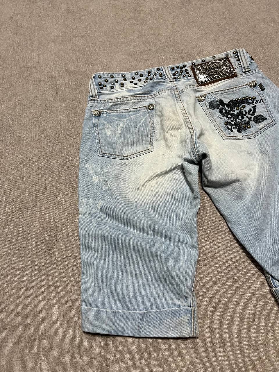 Just Cavalli Roberto Just Cavalli Women`s Short Denim Logo Print Size 26" / US 2 / IT 38 - 7 Thumbnail