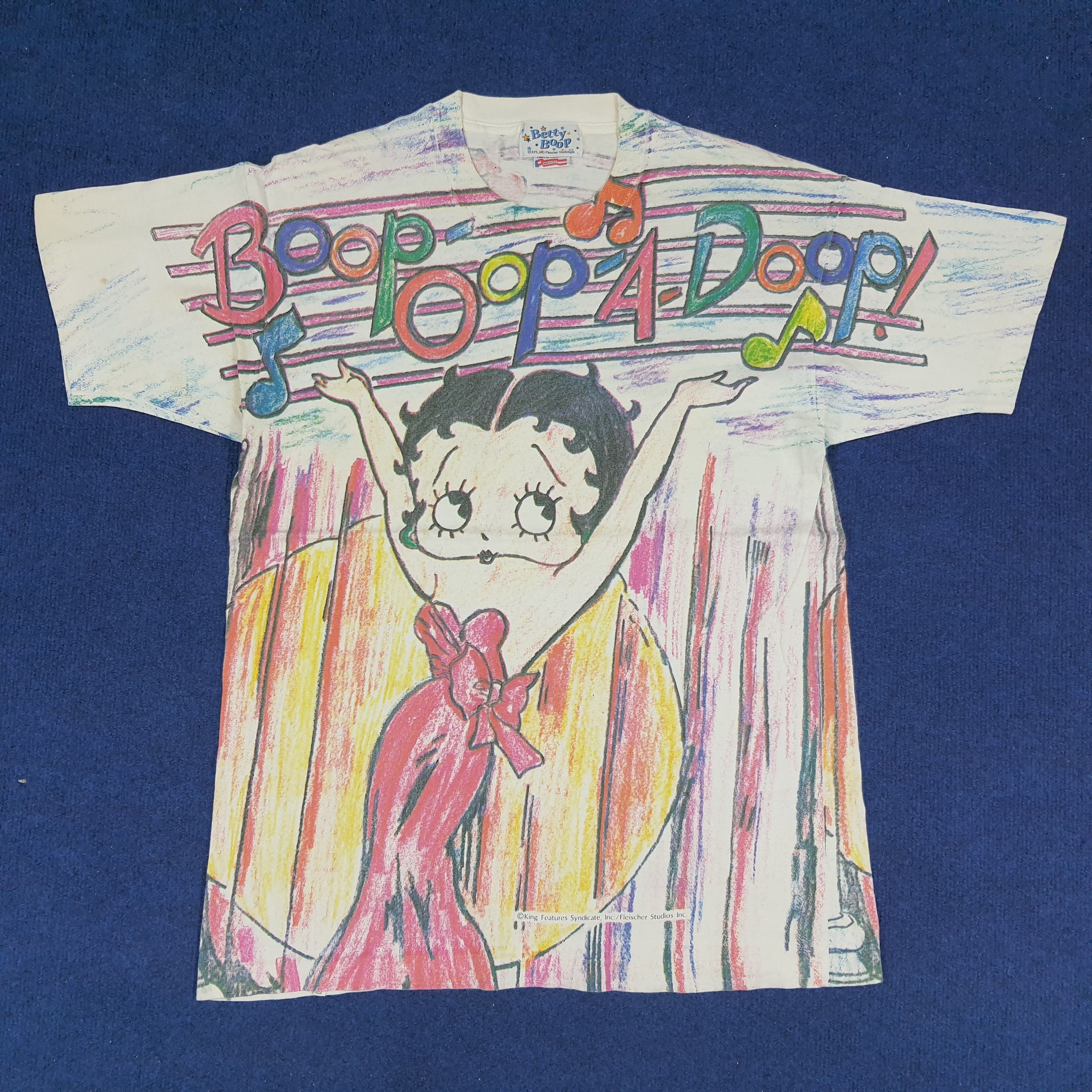 Cartoon Network × Vintage Vintage Betty Boop Overprinted Tshirt Size US M / EU 48-50 / 2 - 1 Thumbnail