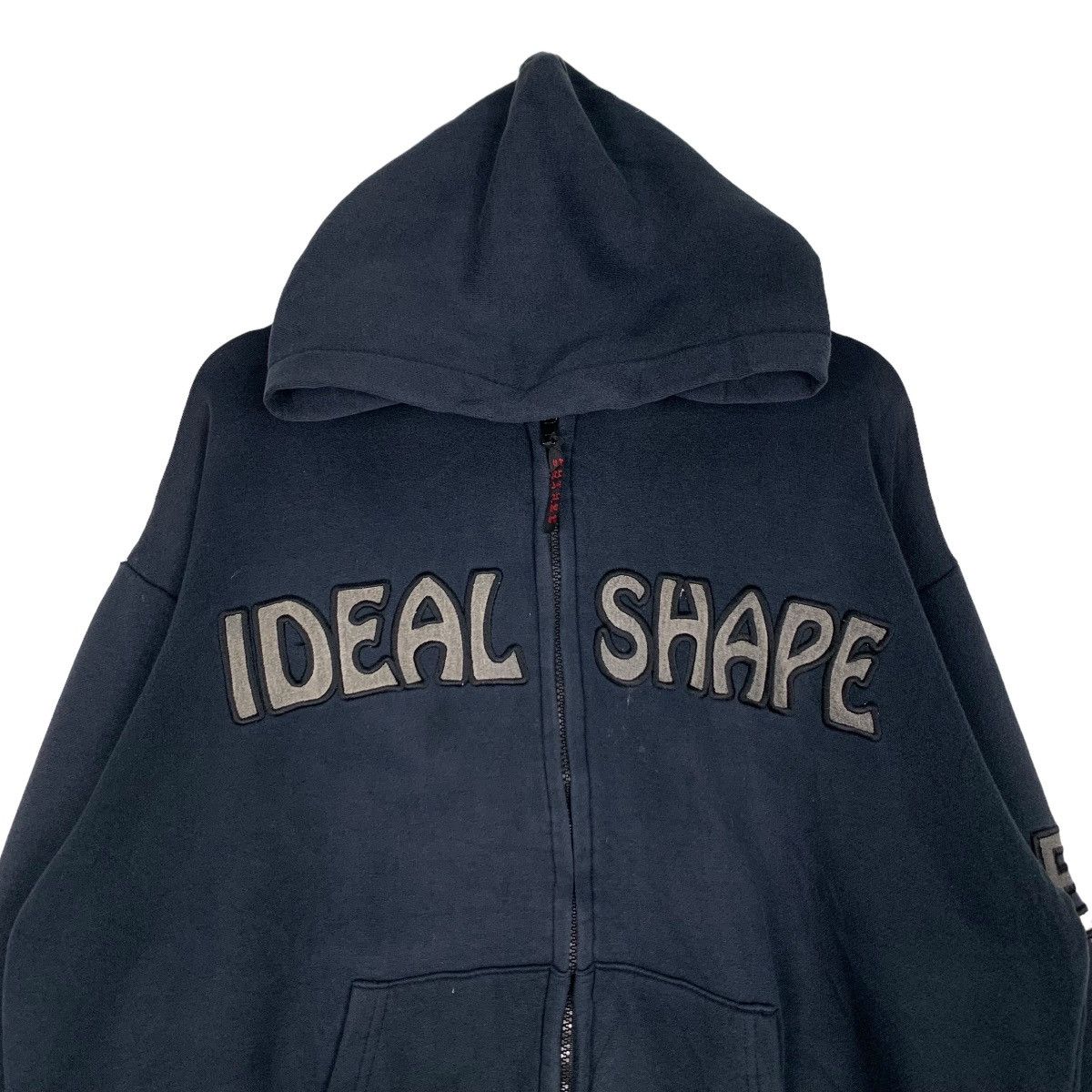 Vintage NEV Ideal Shape Big Logo Zipper Hoodies #0757-C34 Size US L / EU 52-54 / 3 - 3 Thumbnail