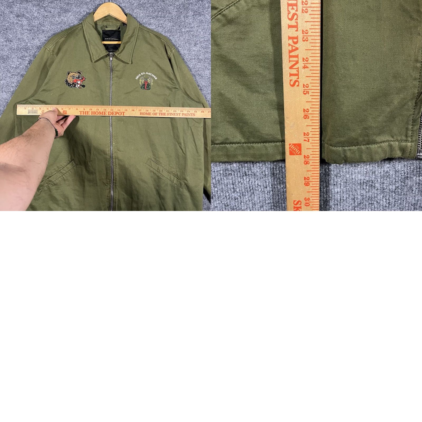 Deus Ex Machina DEUS EX MACHINA Souvenir Jacket Green Biker Embroidered 3XL Mens Mens 3XL Green Jacket Size US XXL / EU 58 / 5 - 8 Thumbnail