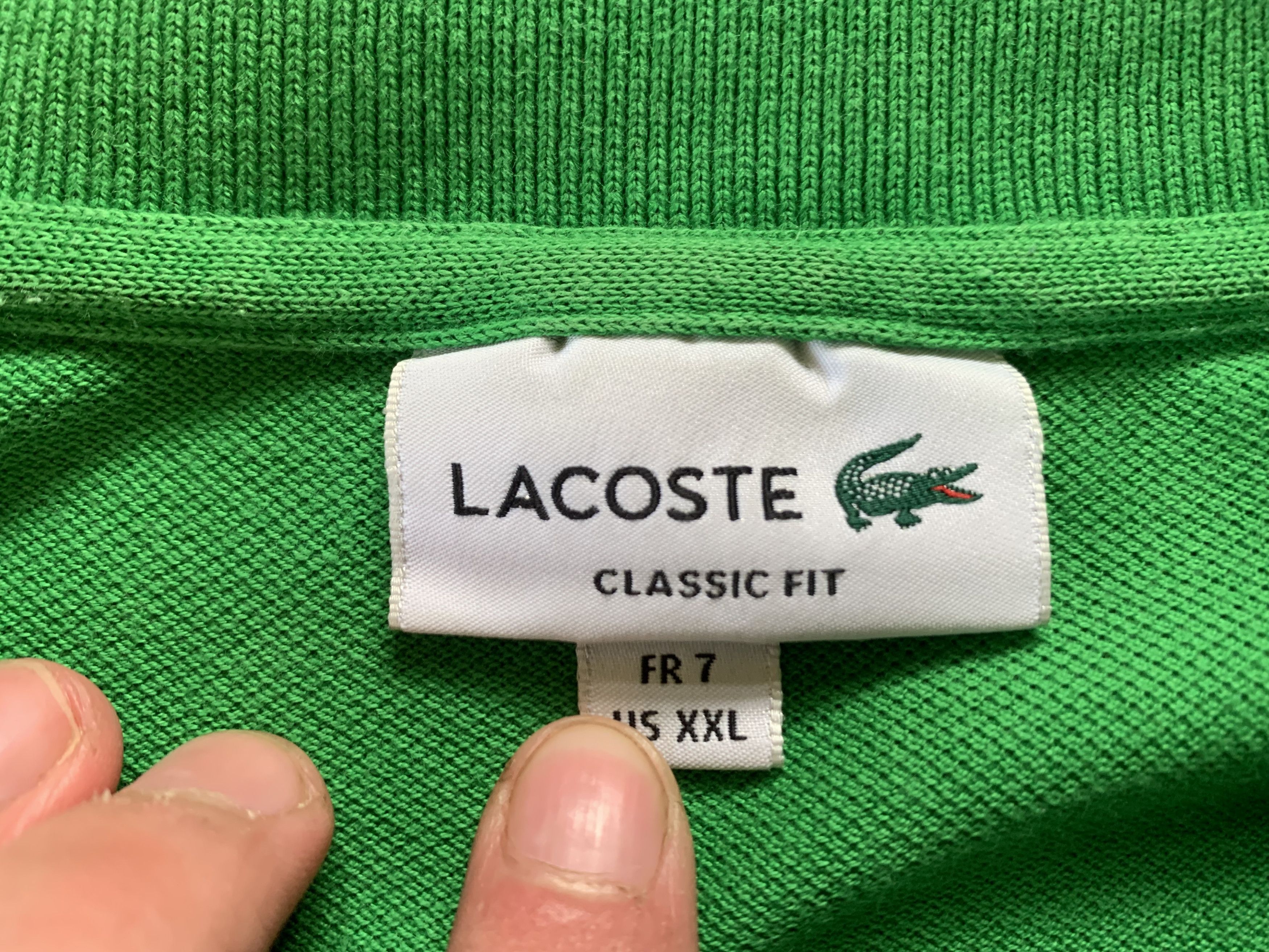 Lacoste × Vintage Lacoste Green Cotton Polo T Shirt Size US XXL / EU 58 / 5 - 6 Thumbnail