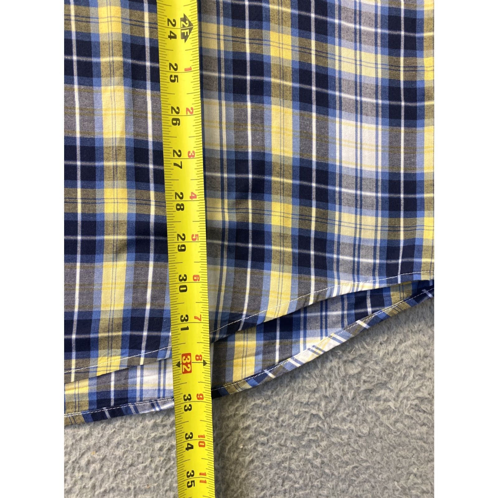 Tommy Hilfiger TOMMY HILFIGER Slim Fit Dress Shirt Mens XL Plaid Button-Up Casual Yellow Size US XL / EU 56 / 4 - 6 Thumbnail