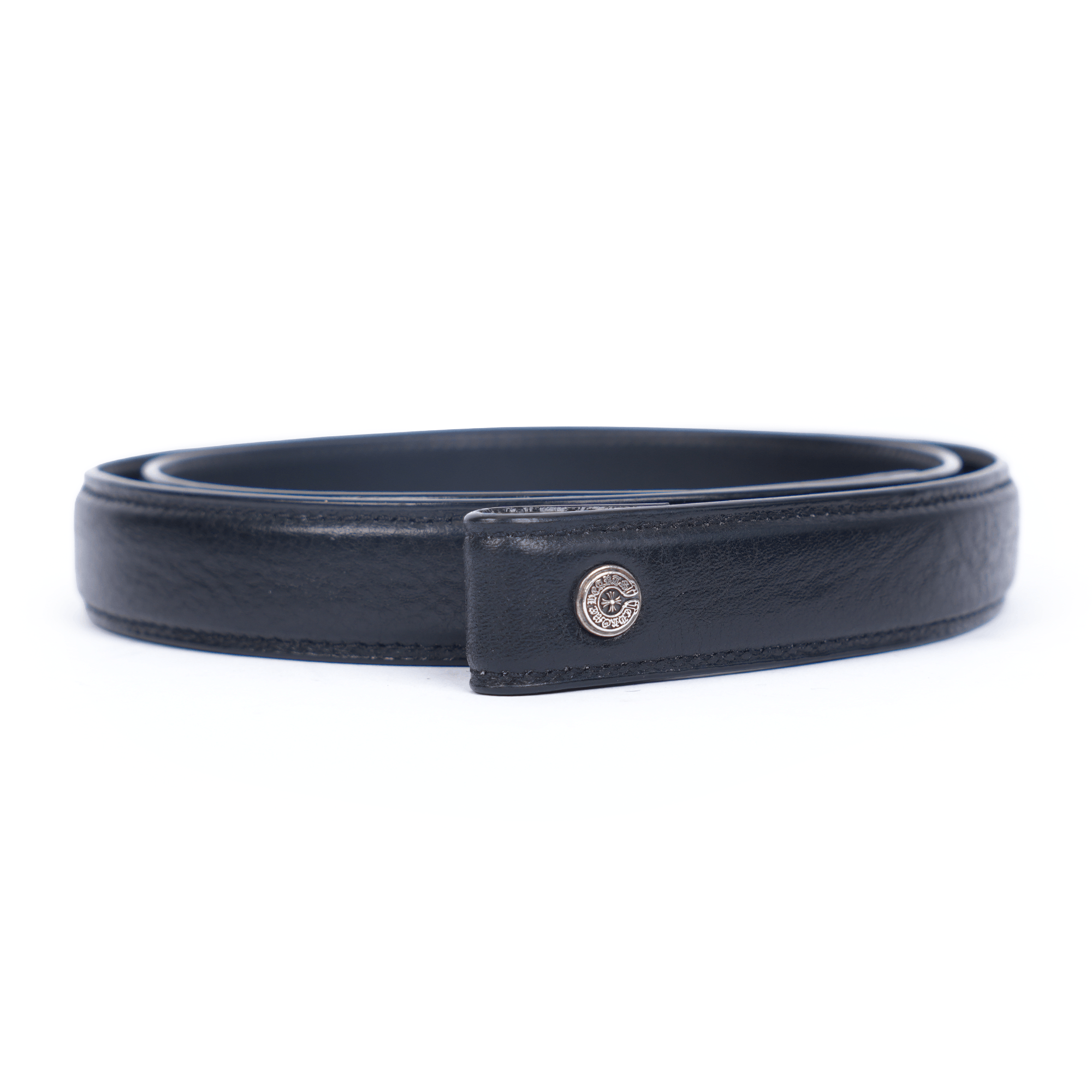 Chrome Hearts CHROME HEARTS PLAIN BLACK BELT STRAP 1 INCH SIZE 34 BRAND NE Size 34 - 1 Thumbnail