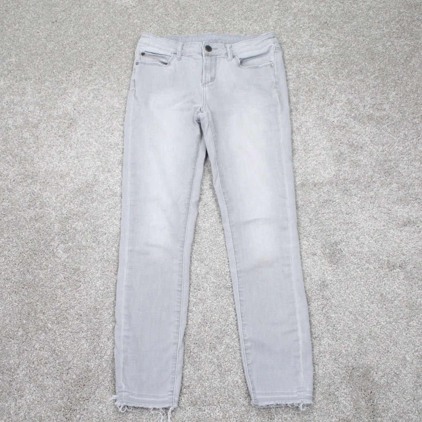 Vintage Articles of Society Jeans Womens 26 Gray Cropped Inseam 26" Regular Rise Mid 8.5-10.5 In Denim 5-Pocket Stretch Cotton Blend Crop Size 26" / US 2 / IT 38 - 2 Thumbnail