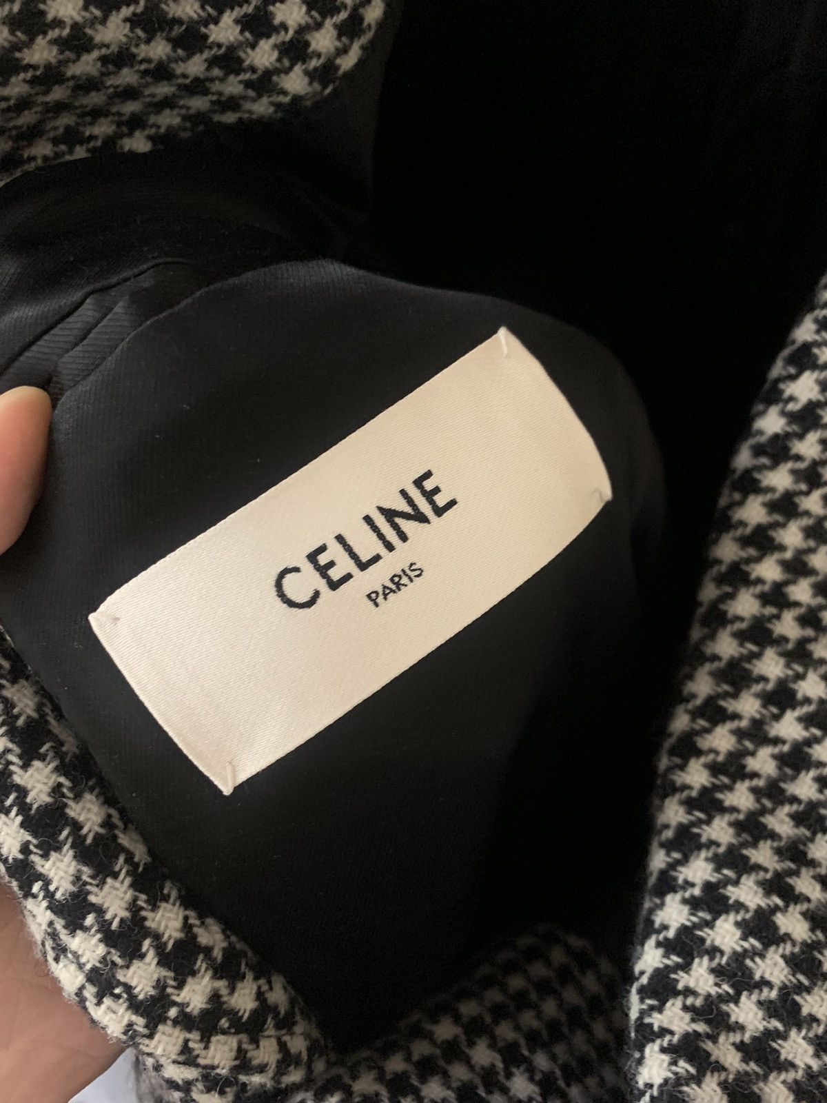 Celine Celine 2019FW Houndstooth Wool coat Size US M / EU 48-50 / 2 - 3 Thumbnail