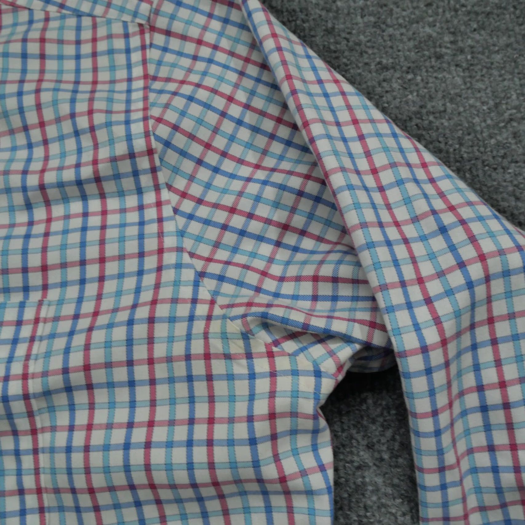 Peter Millar Peter Millar Shirt Mens Large Blue Red Plaid Button Up Long Sleeve Nanoluxe Knit Cotton Casual Classic Preppy Logo Mens Size US L / EU 52-54 / 3 - 6 Thumbnail
