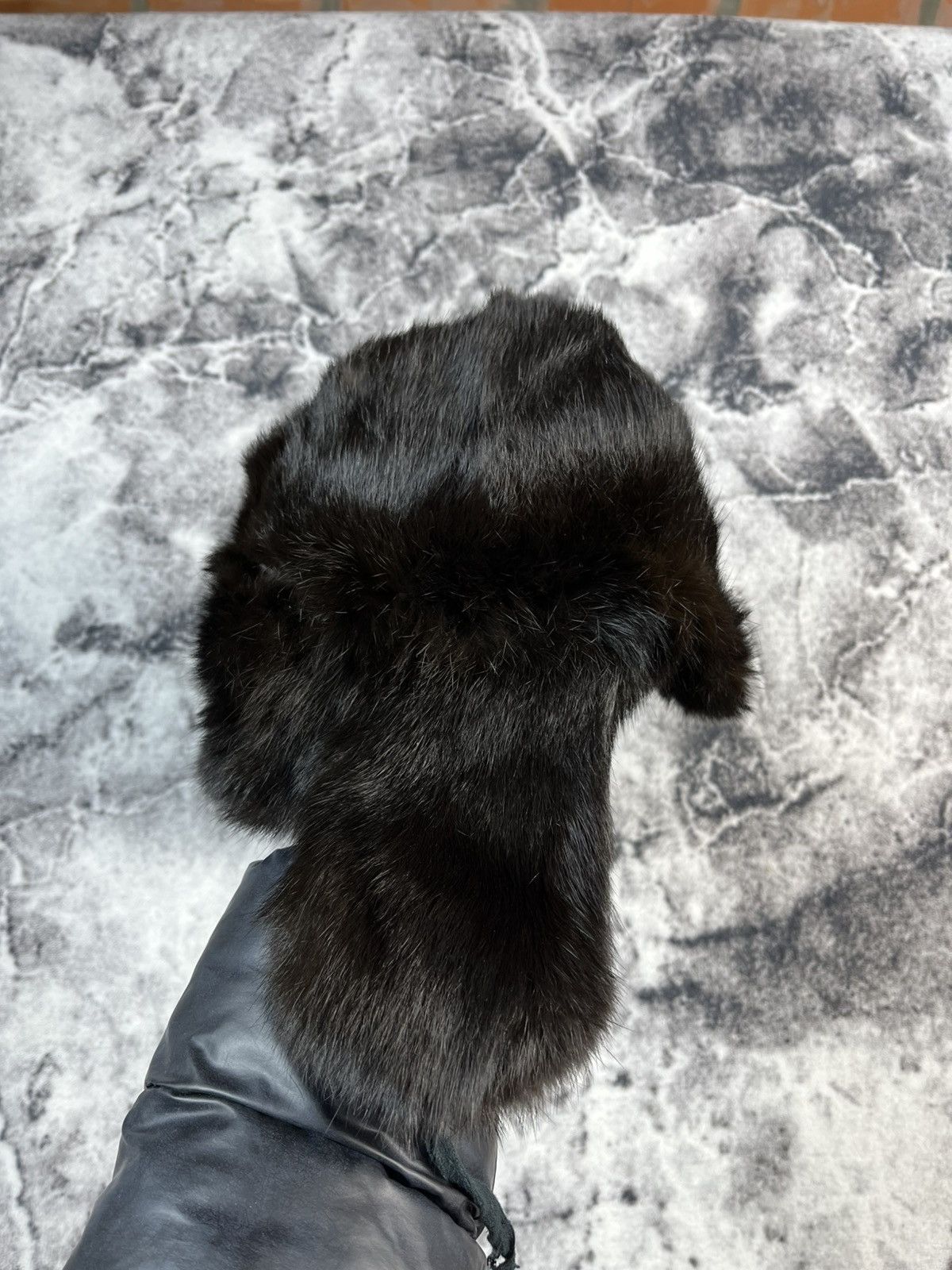 Vintage Vintage Natural Fur Ushanka Hat 80s USSR Size ONE SIZE - 2 Thumbnail