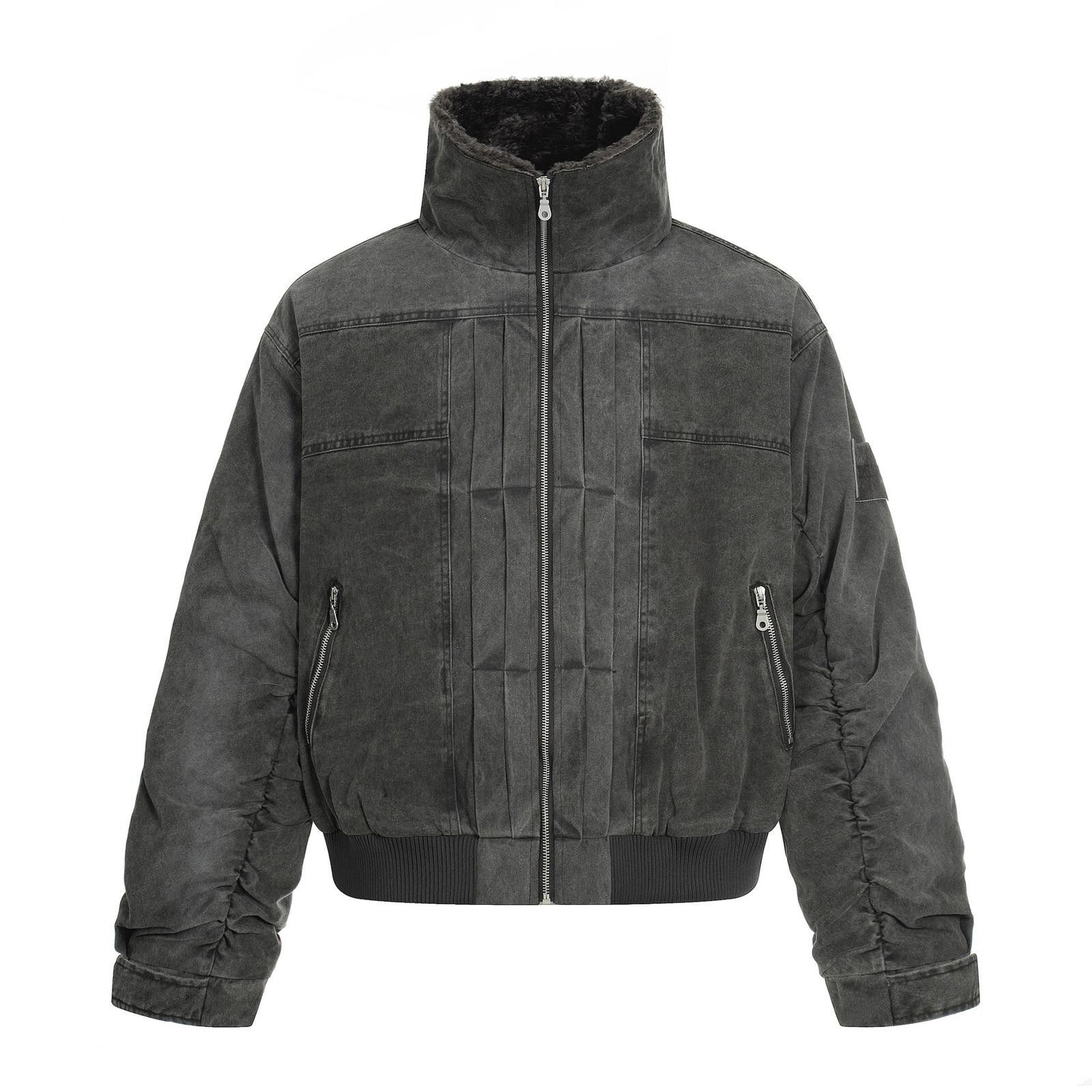 Other Charcoal Gray Oversized Bomber Jacket, Faux Fur Lined Size US M / EU 48-50 / 2 - 6 Thumbnail