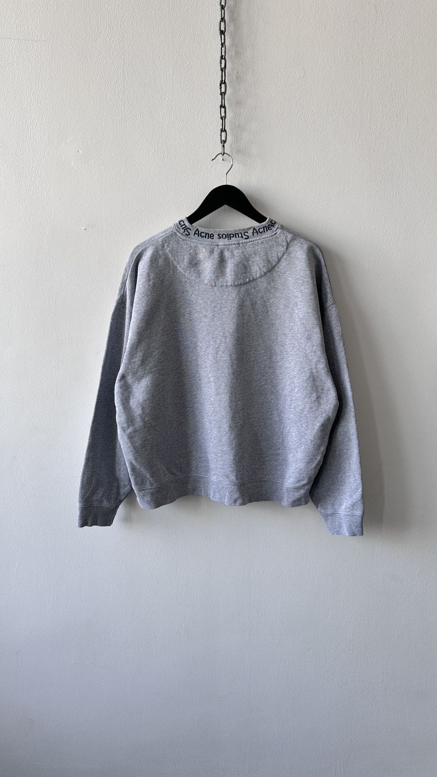 Acne Studios Acne Studios Flogho Logo Boxy Fit Grey Sweatshirt Oversized Size US L / EU 52-54 / 3 - 8 Thumbnail