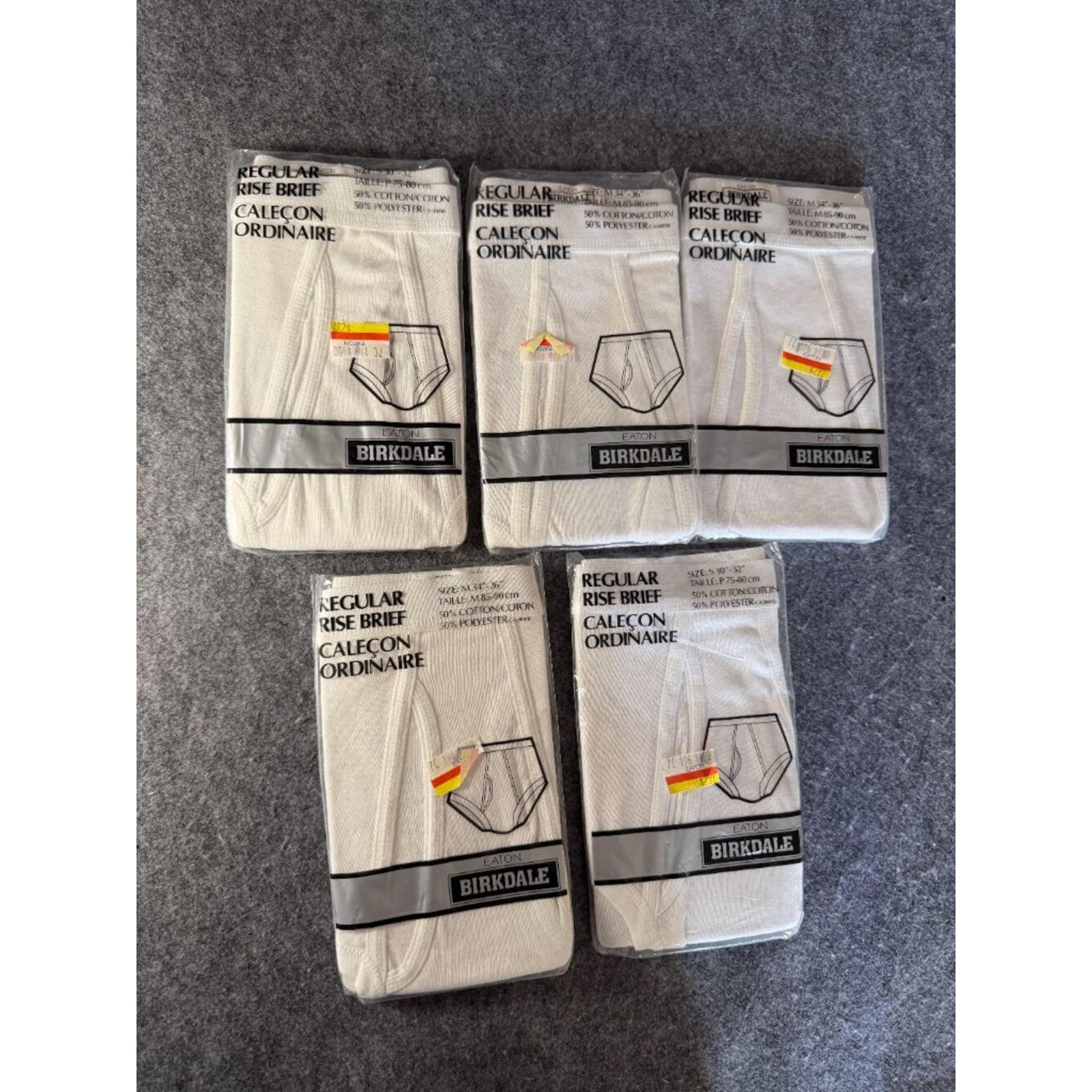 Eaton Eaton Vintage Men’s Briefs White Size Medium 5 Pack New Size 30 - 3 Thumbnail