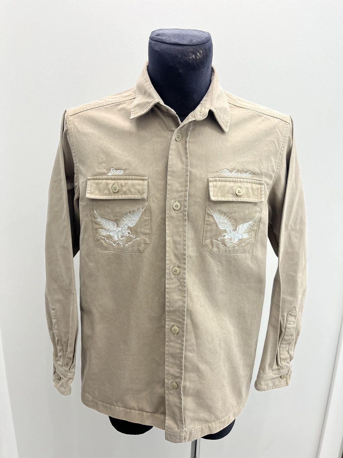 Maharishi Maharishi Eagle Embroidered Heavy Cotton Overshirt Jacket Size US L / EU 52-54 / 3 - 1 Thumbnail