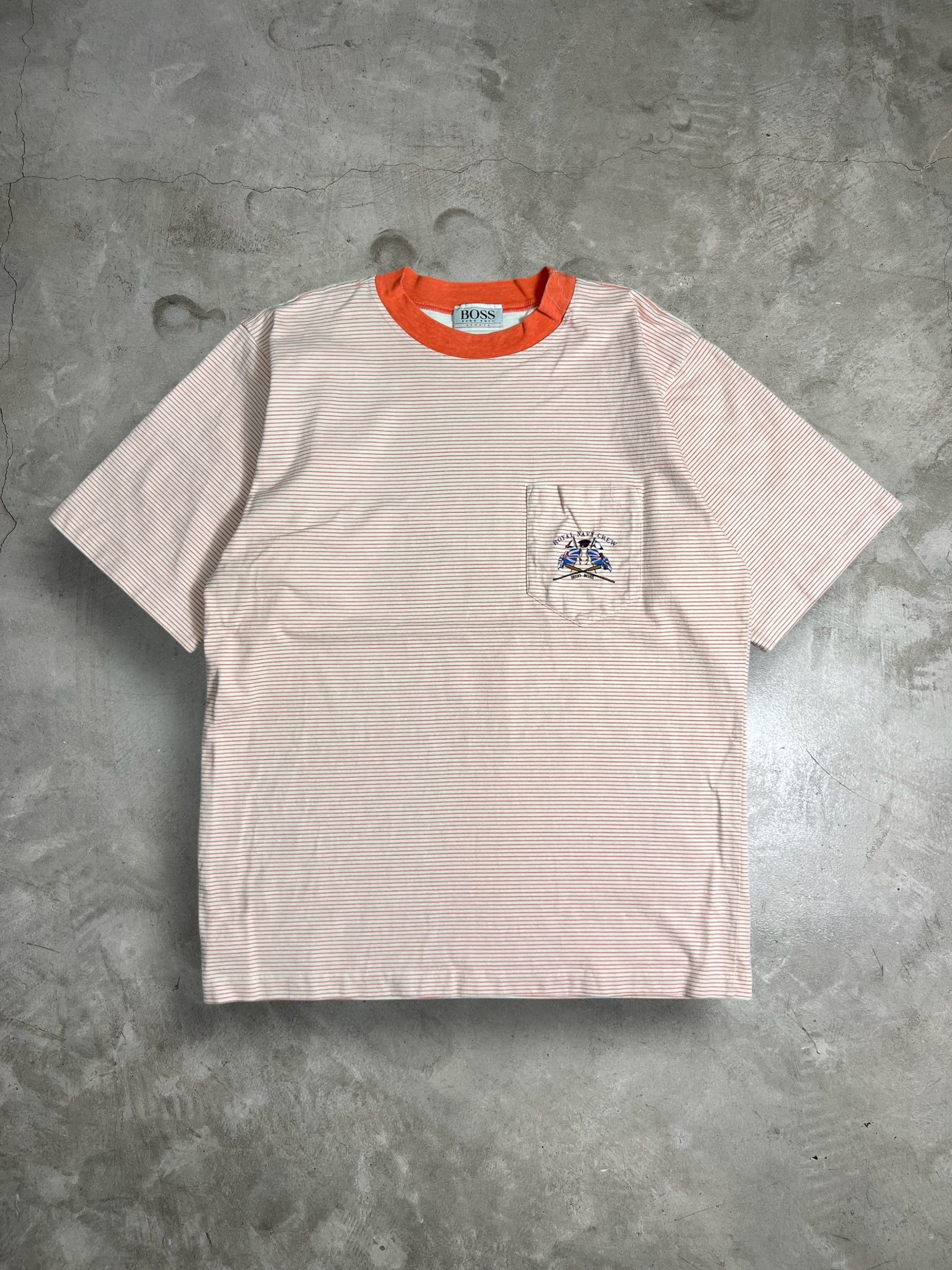 Hugo Boss Vintage Hugo Boss Pocket Striped Tee (M) GTME392 Size US M / EU 48-50 / 2 - 1 Thumbnail