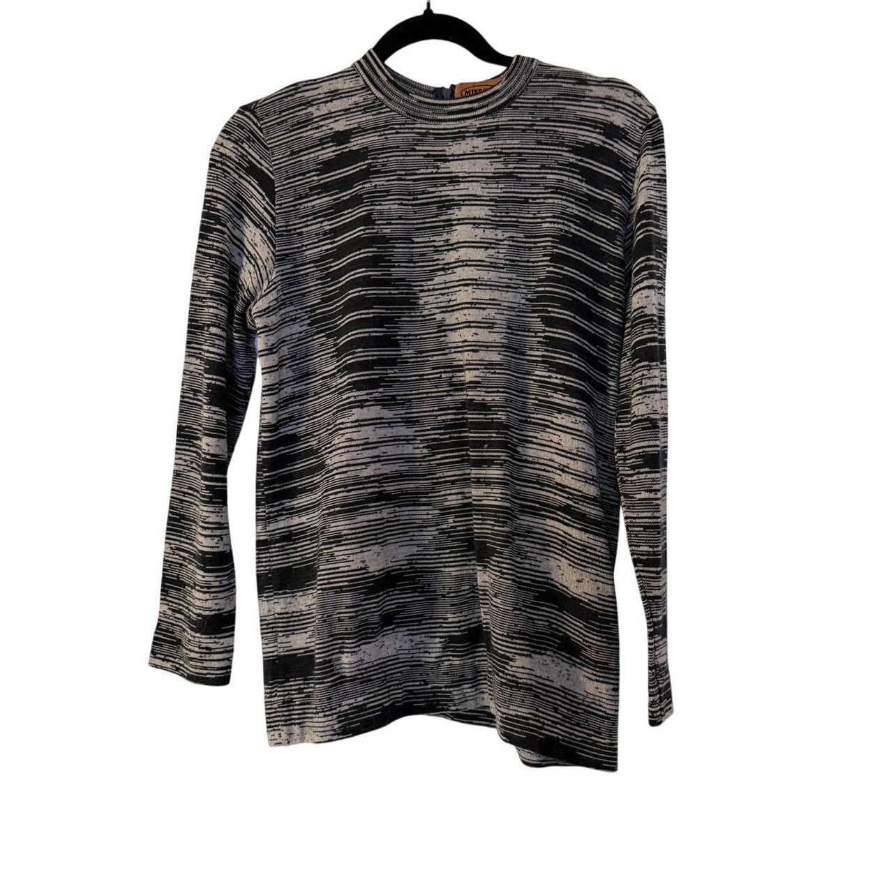 Missoni Missoni Women's Zipped Knitted Charcoal Grey Sweater Size S / US 4 / IT 40 - 1 Thumbnail