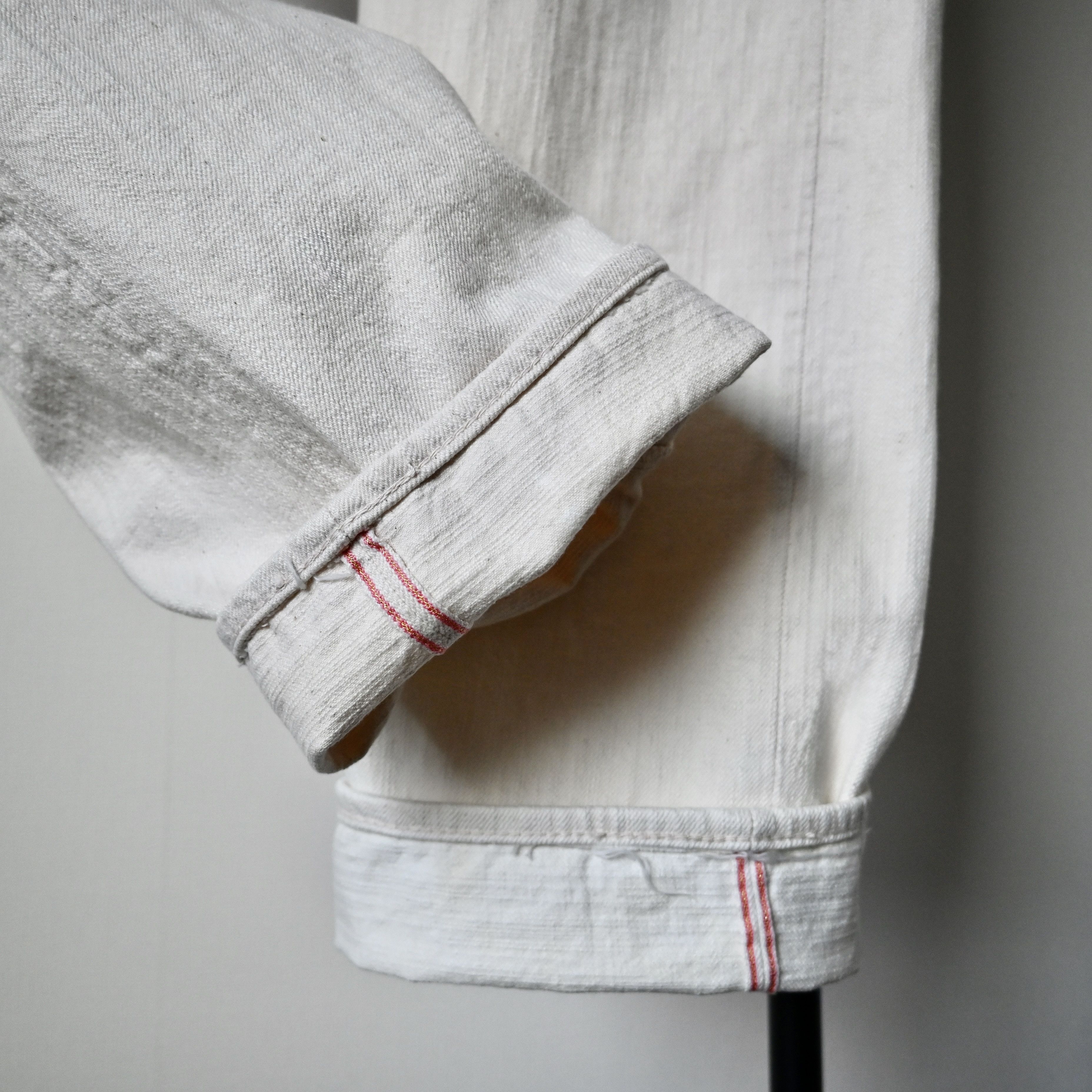 Evisu Hidehiko Yamane by Evisu white slub denim jeans Size US 33 - 13 Thumbnail